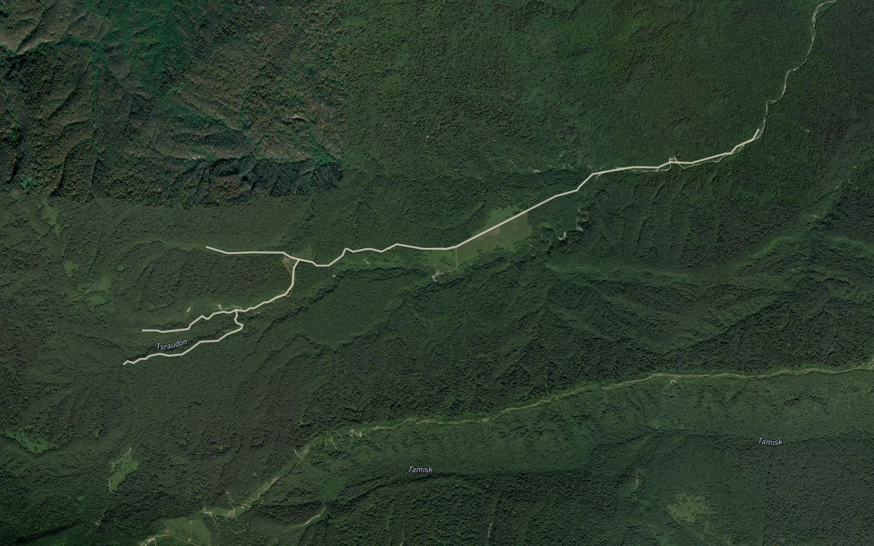 Satellite map of the Tsraudon