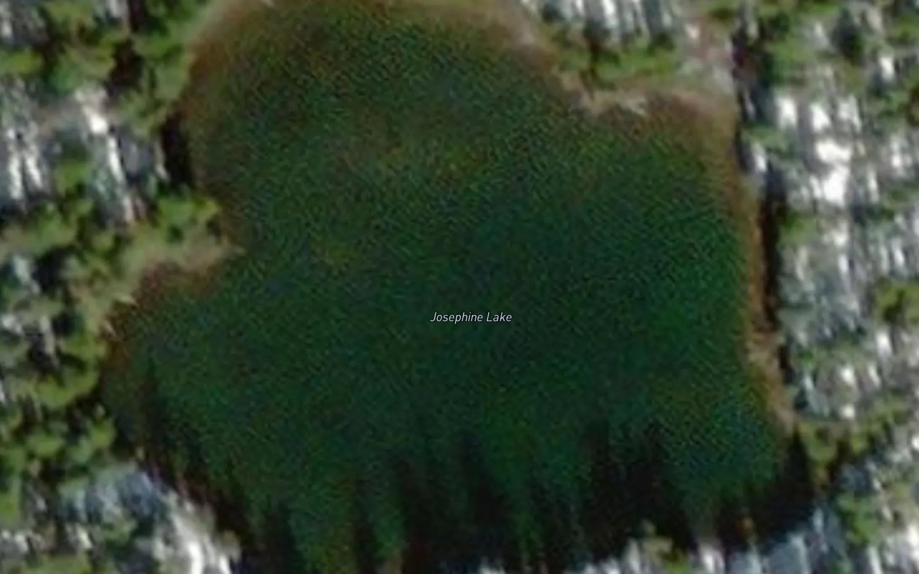Satellite map of the Josephine Lake