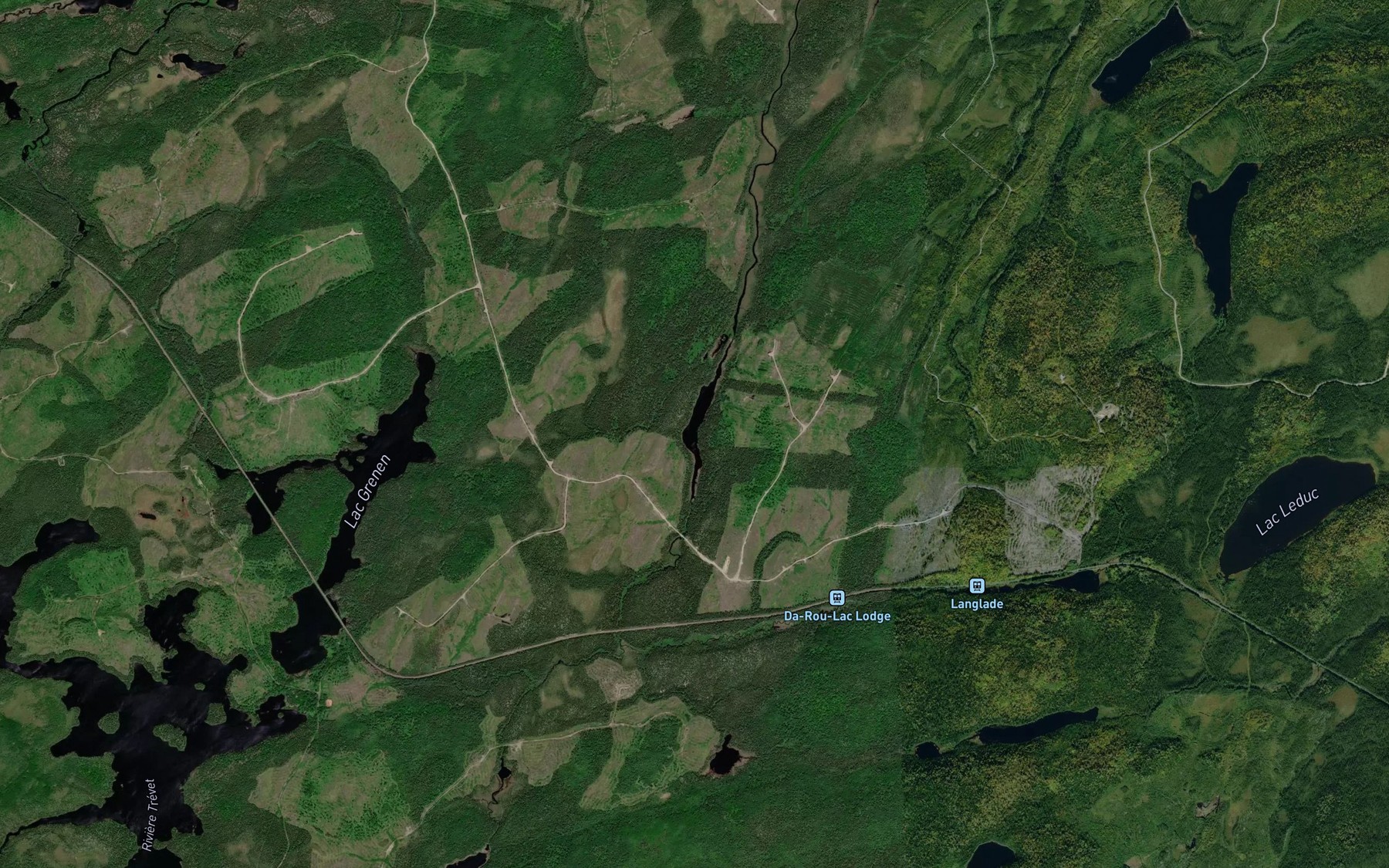 Satellite map of the Lac Monique