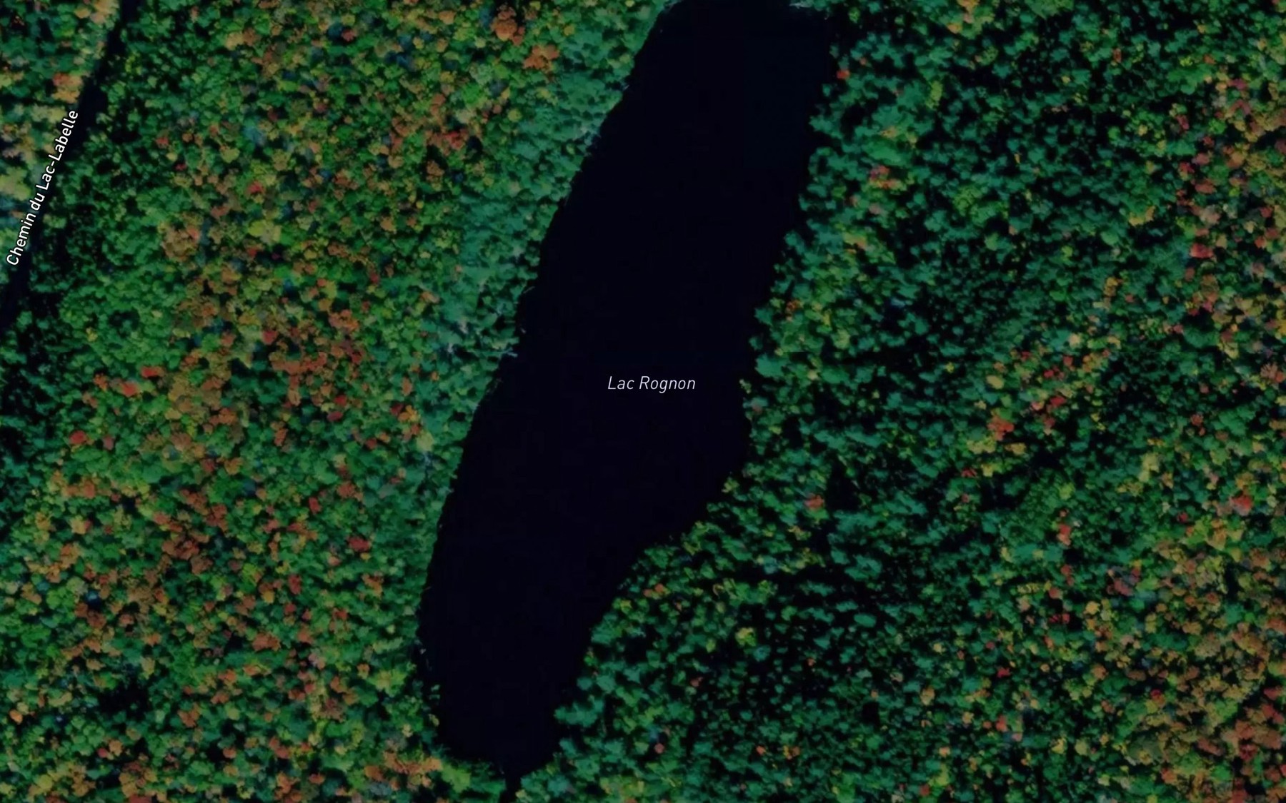 Satellite map of the Lac Rognon