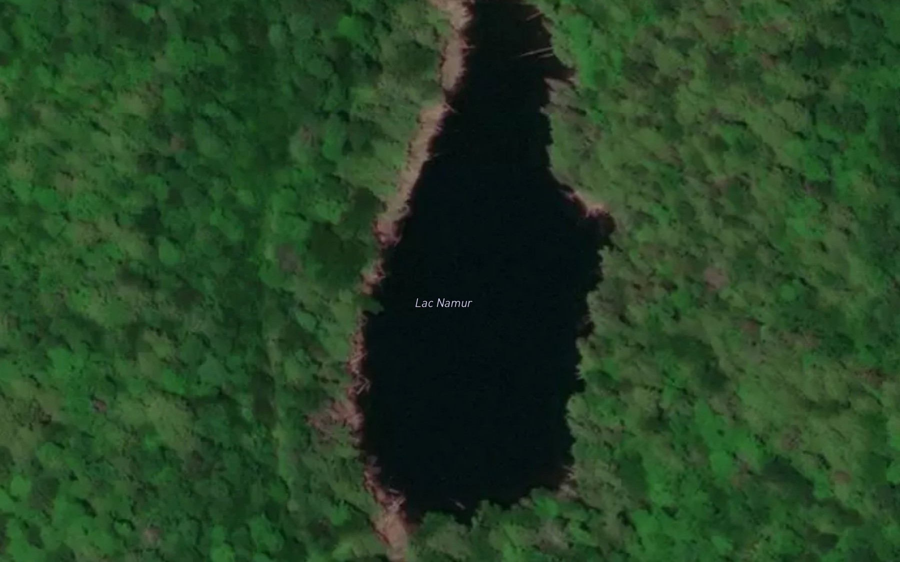 Satellite map of the Lac Namur