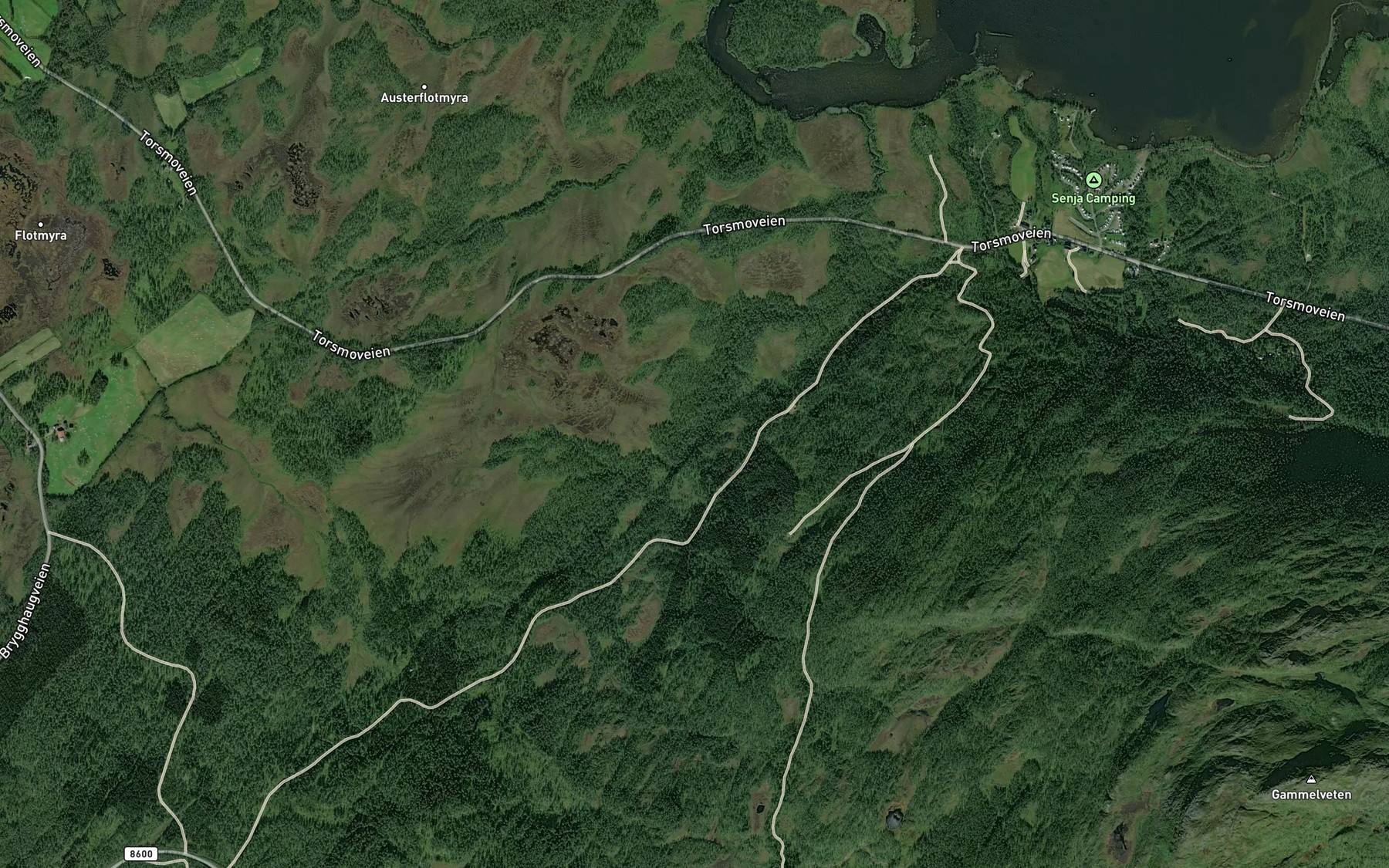 Satellite map of the Djupelva