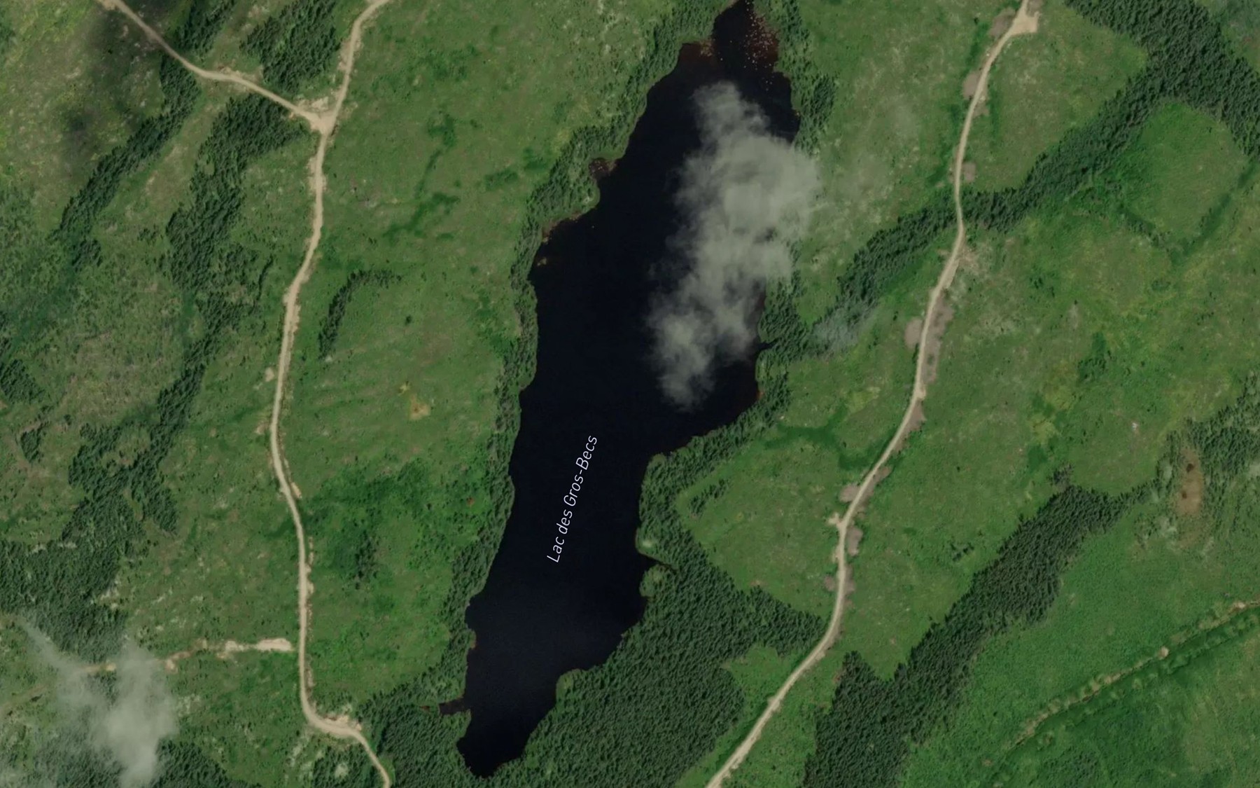 Satellite map of the Lac des Gros-Becs