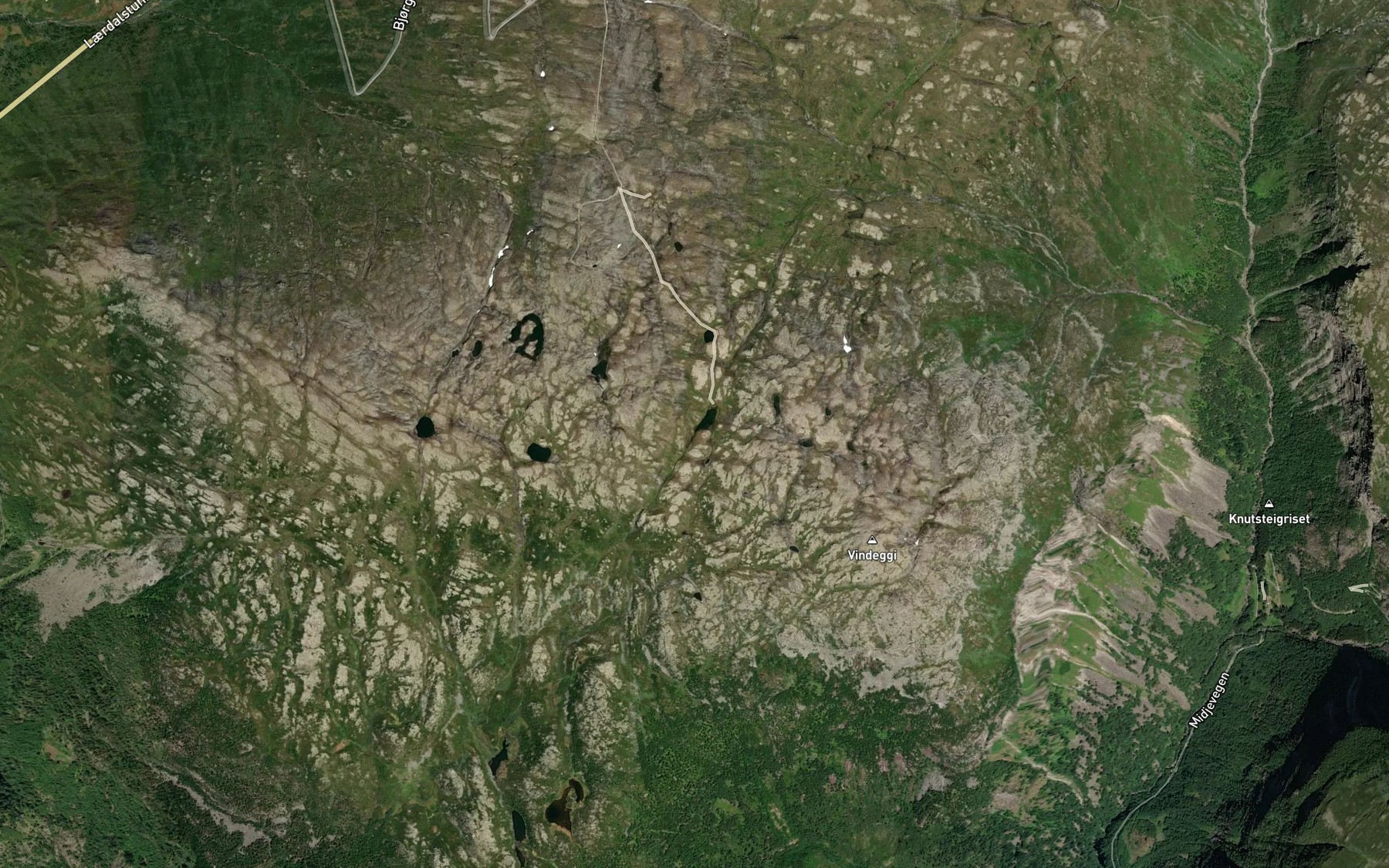Satellite map of the Hestavatnet