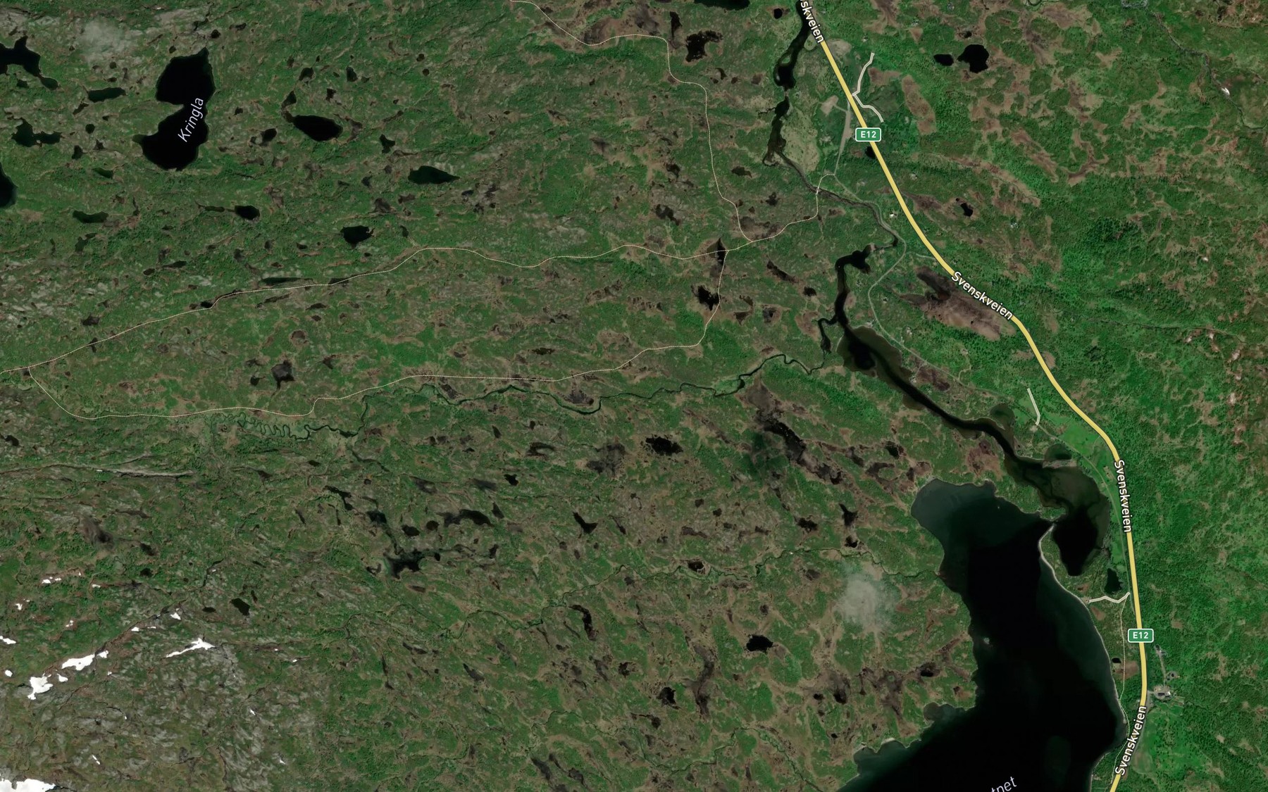 Satellite map of the Rognhaugbekken