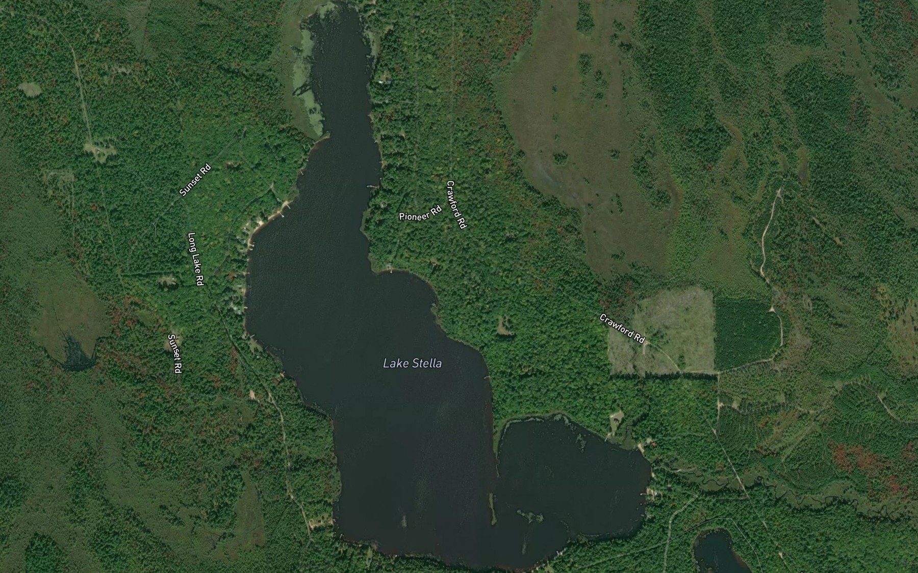 Satellite map of the Lake Stella