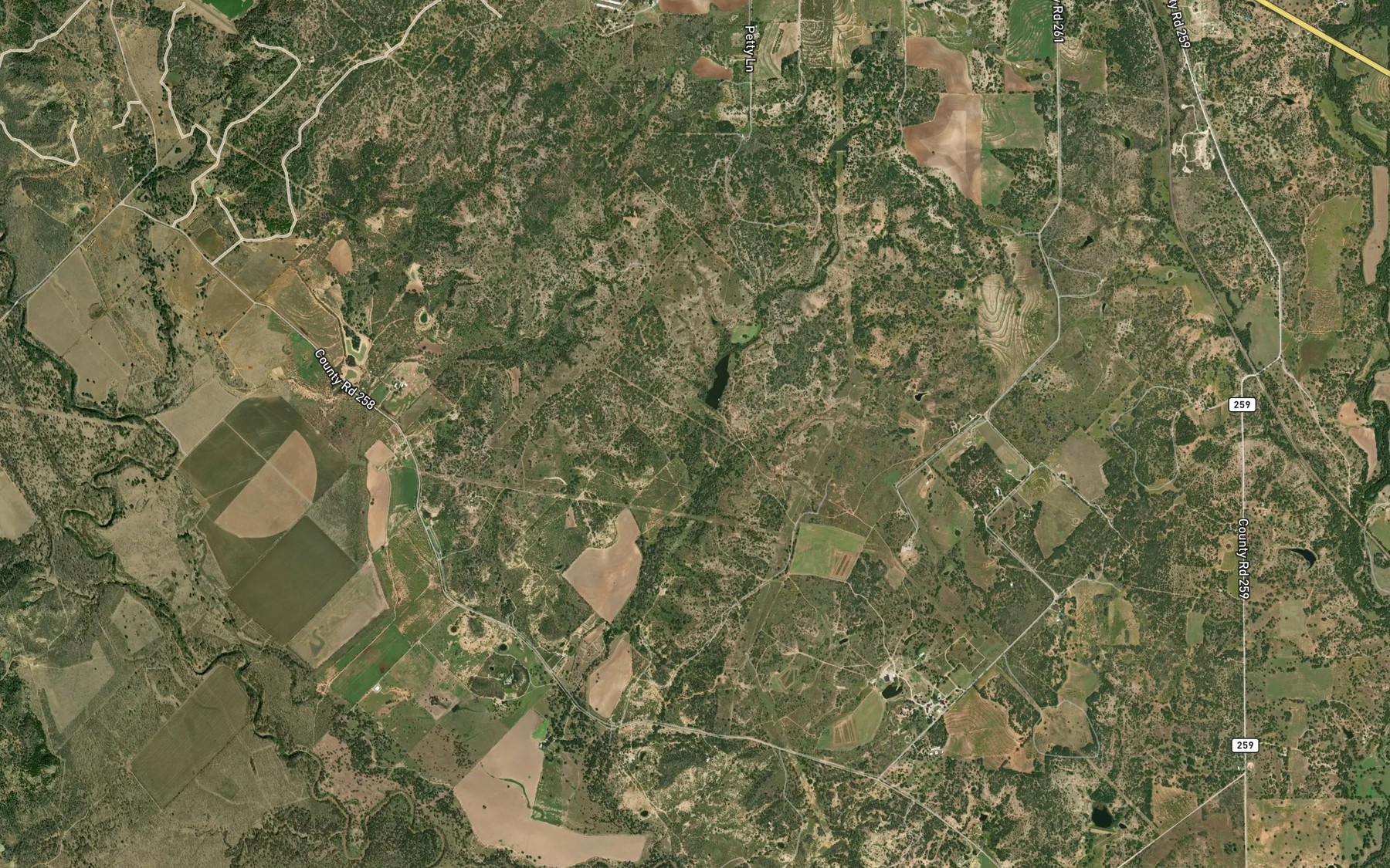 Satellite map of the Soil Conservation Service Site 22 Reservoir
