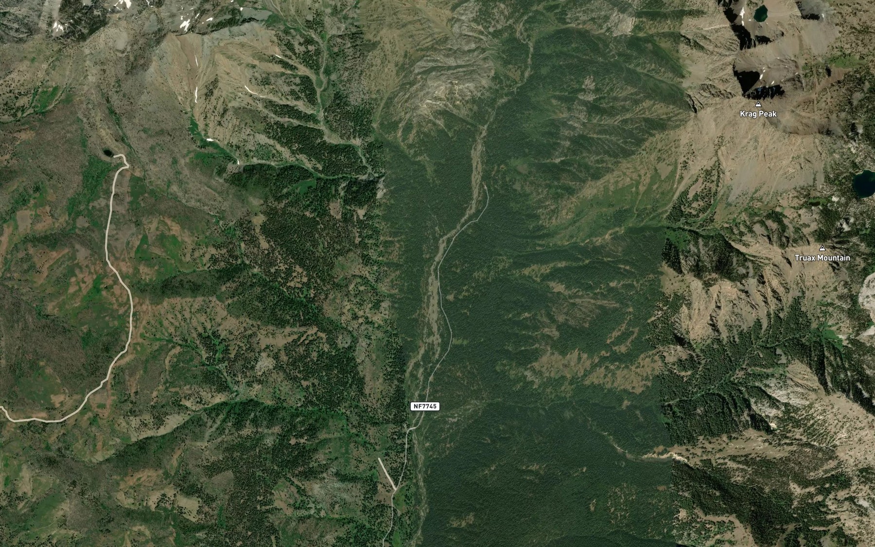Satellite map of the Little Kettle Creek