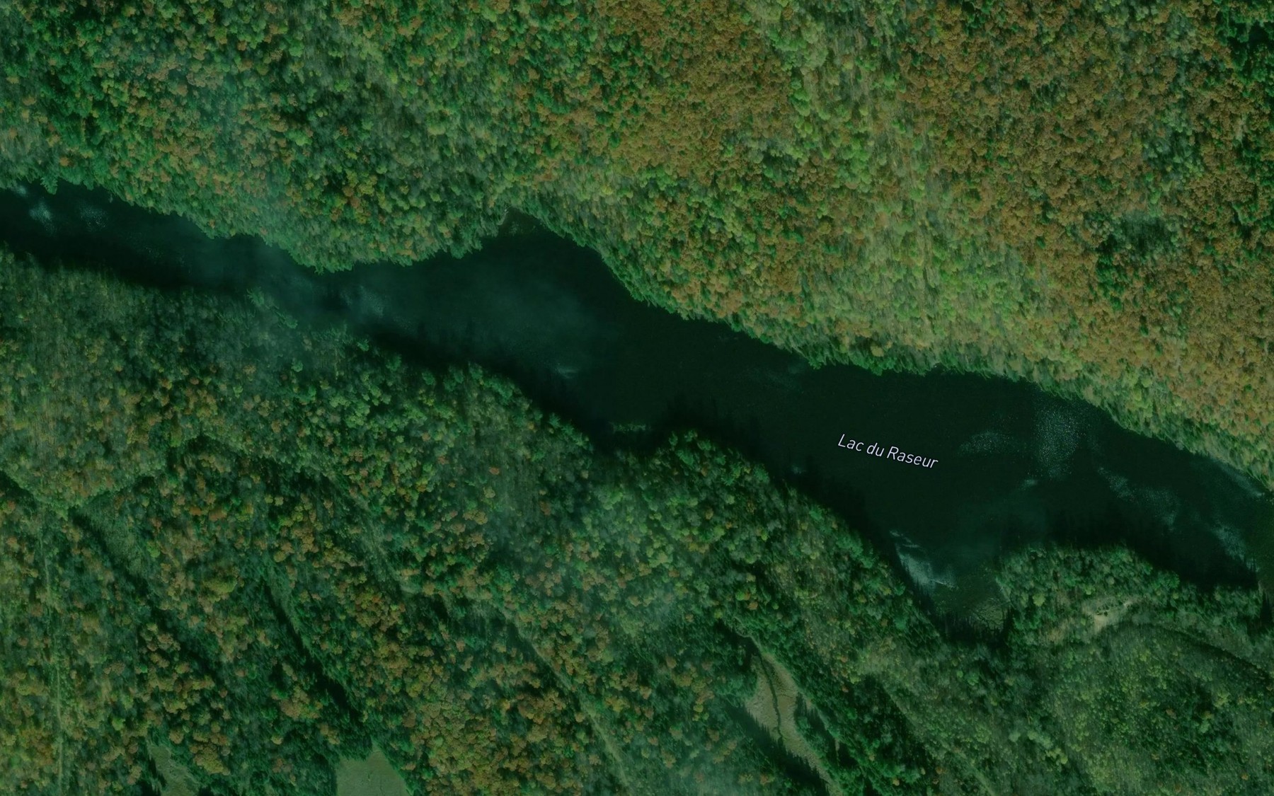 Satellite map of the Lac du Raseur