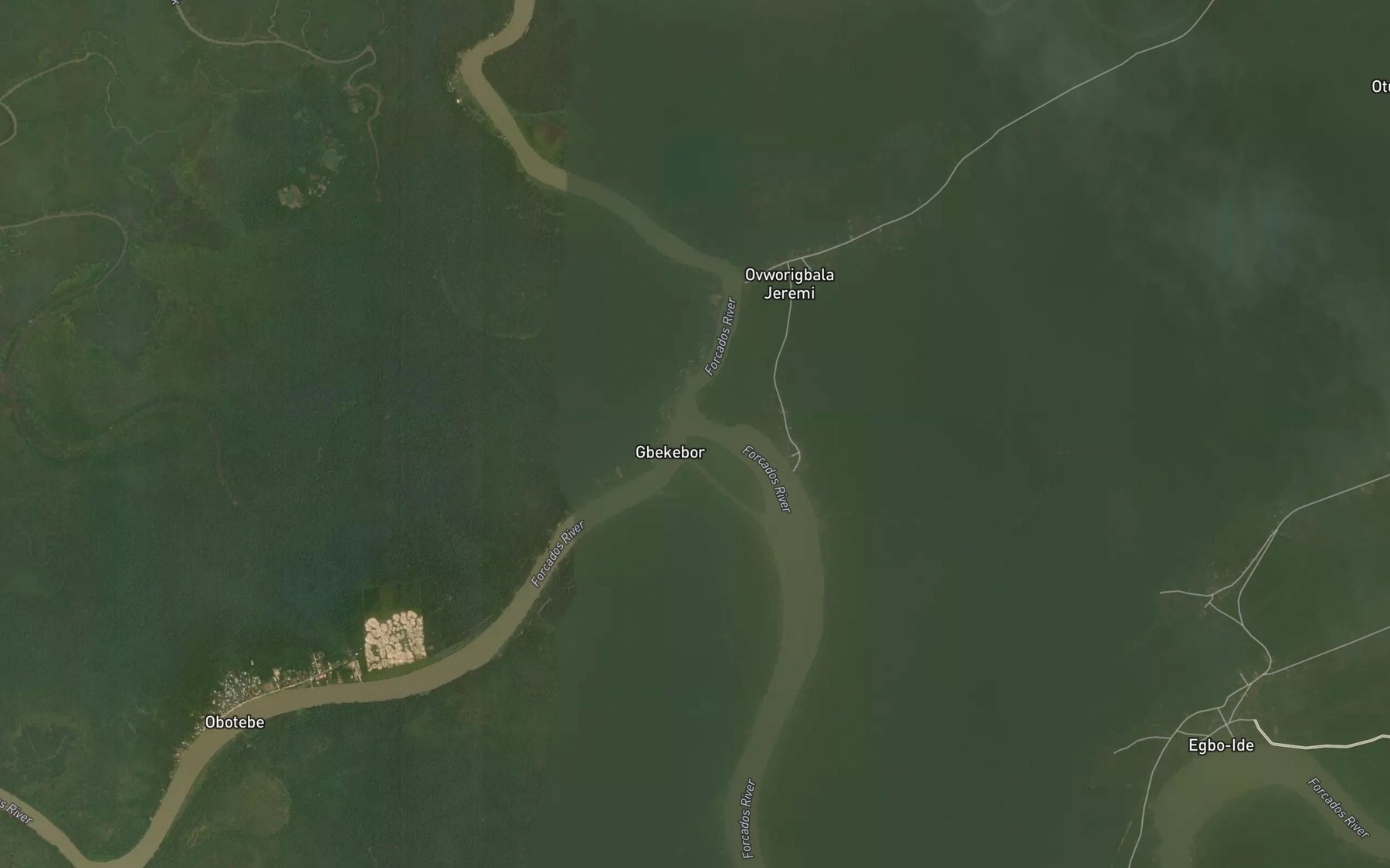 Satellite map of the River Obutoro