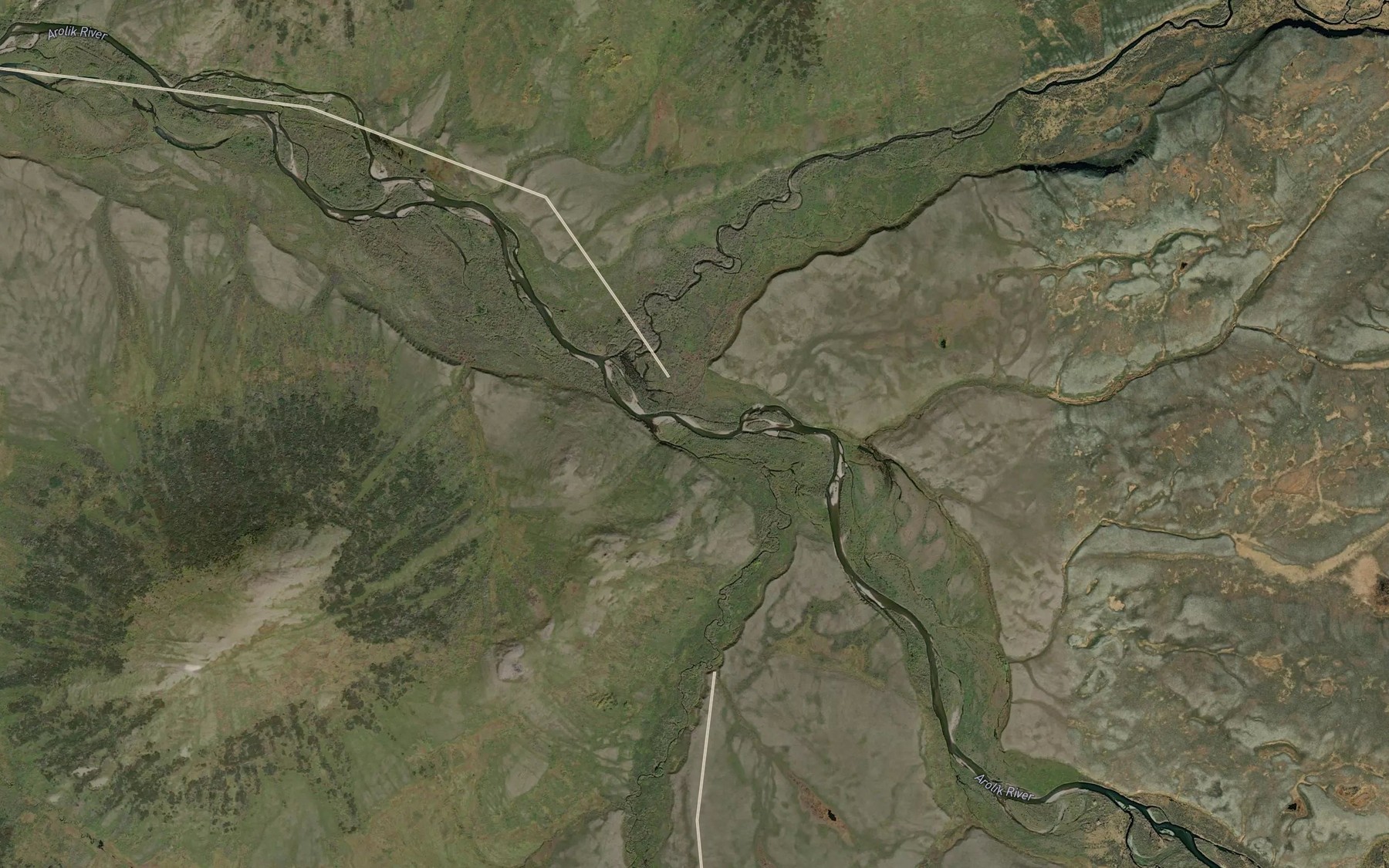 Satellite map of the Deer Creek