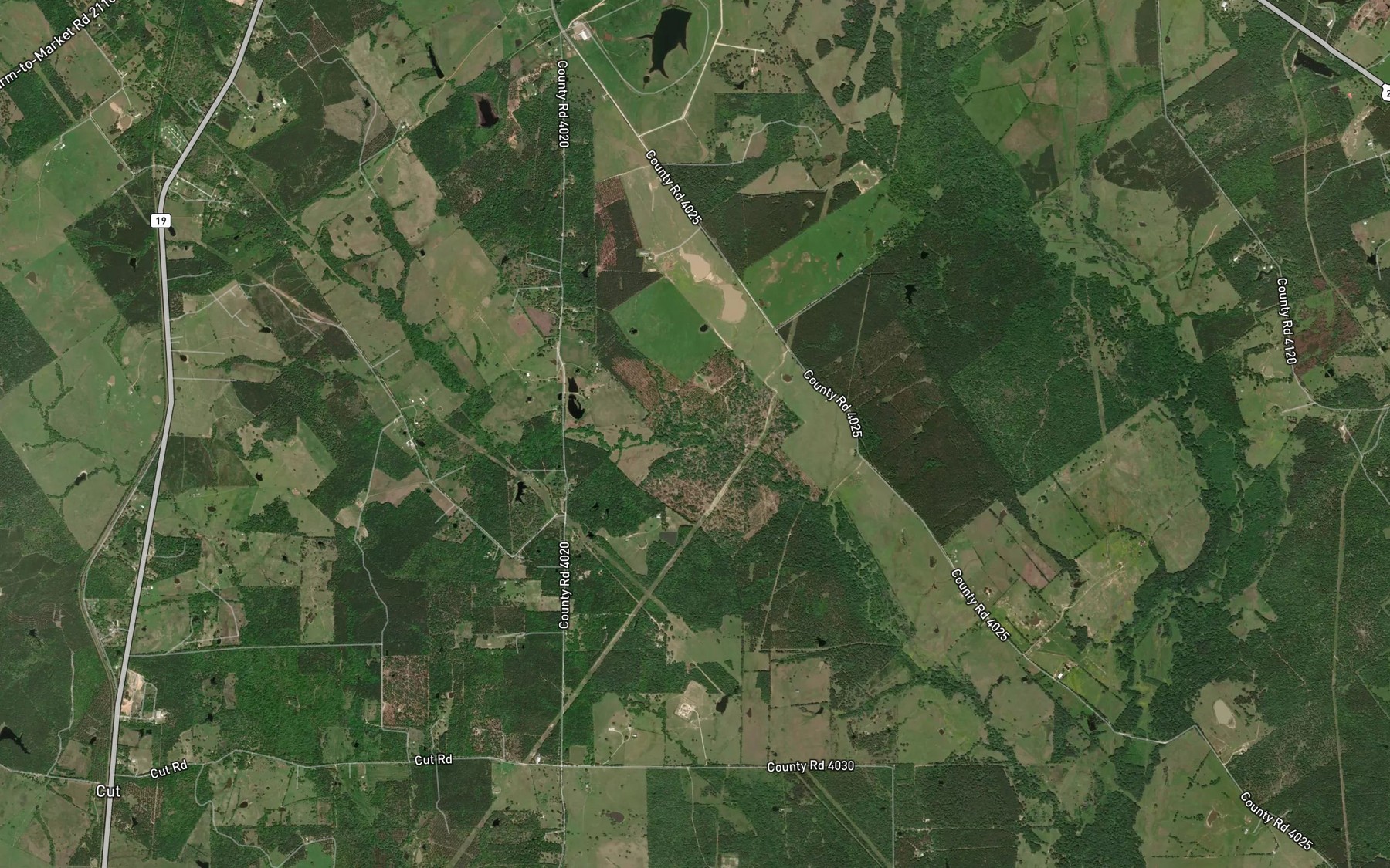 Satellite map of the Sookie Creek
