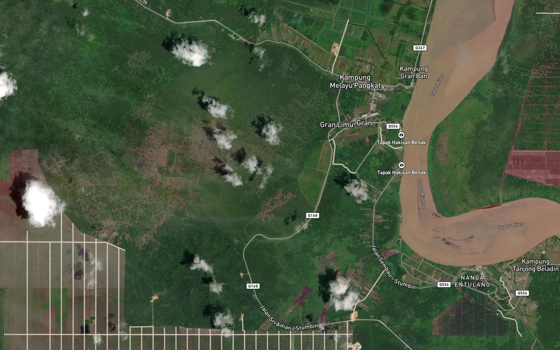 Satellite map of the Sungai Munggu