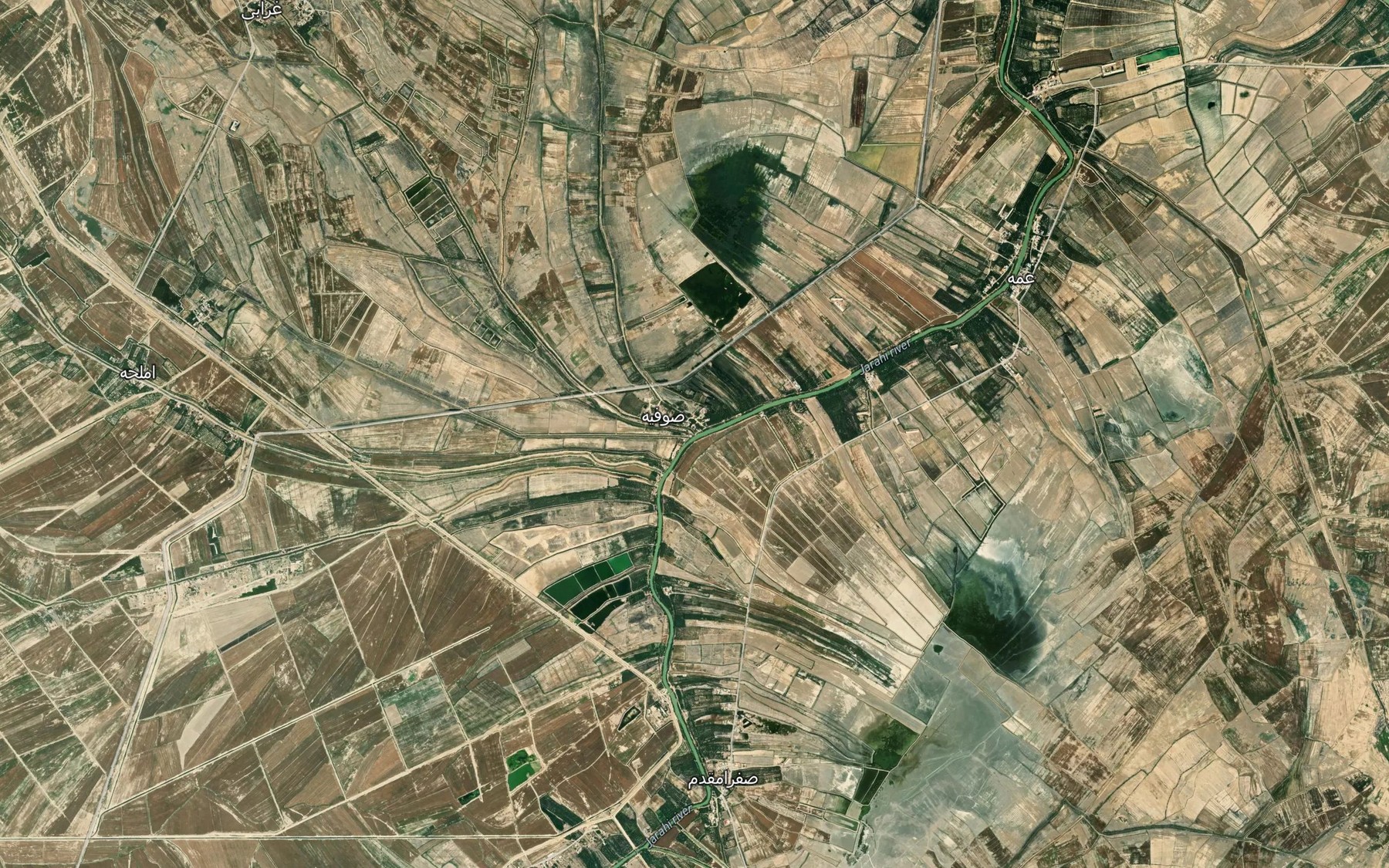 Satellite map of the Nahr-e Ja`fari