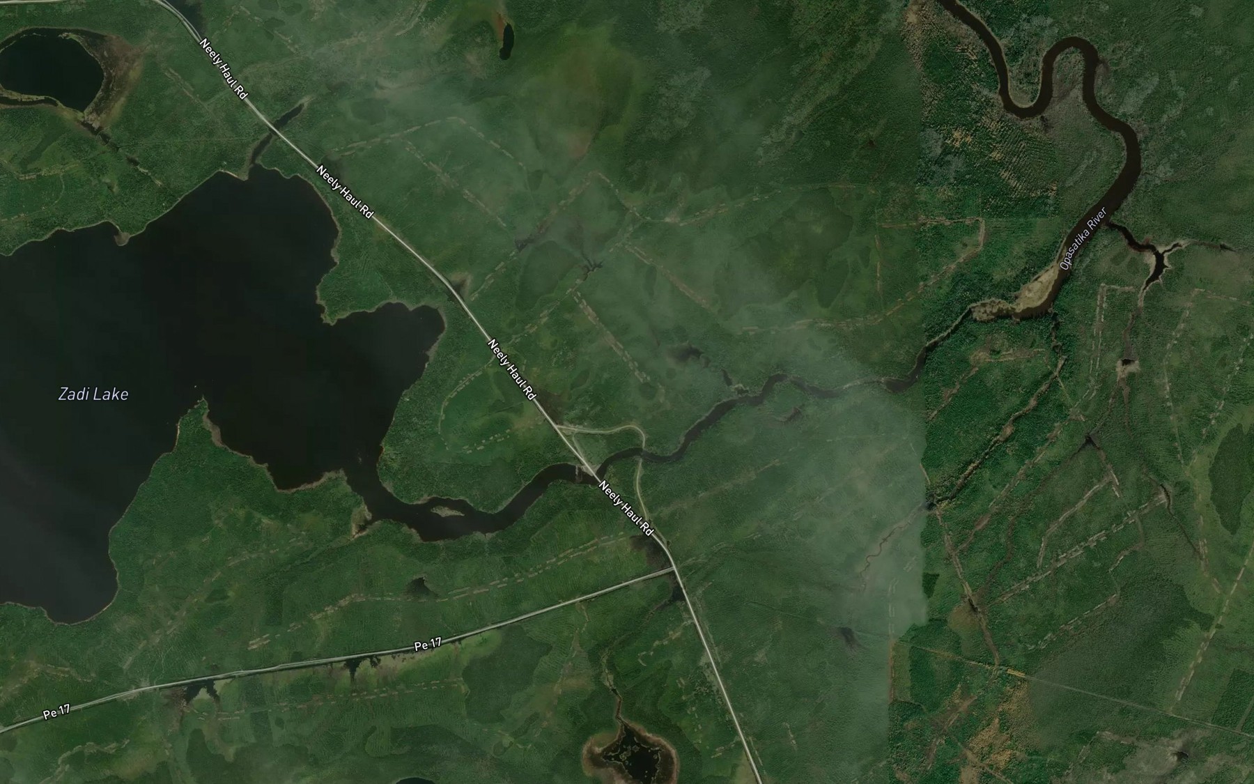 Satellite map of the Upper Philip Rapids