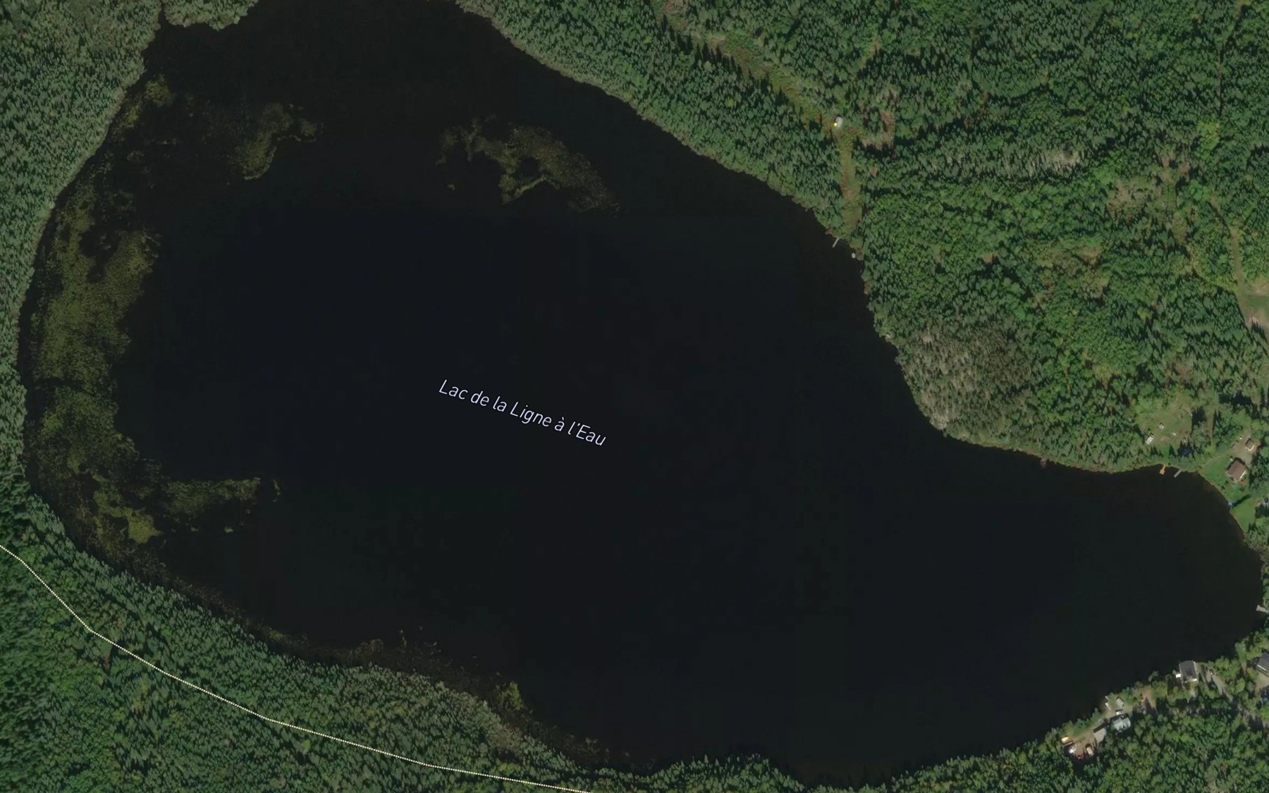 Satellite map of the Lac de la Ligne a l'Eau