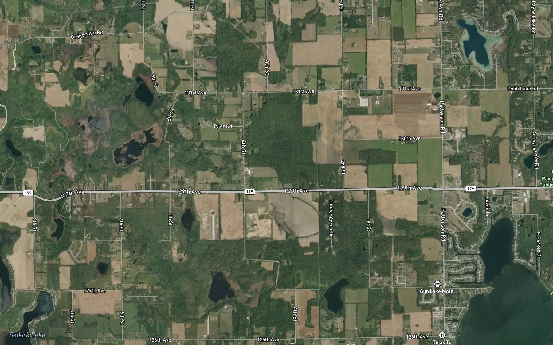 Satellite map of the Cuddy Drain