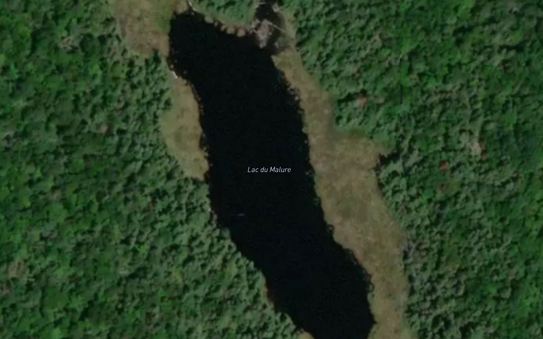 Satellite map of the Lac du Malure