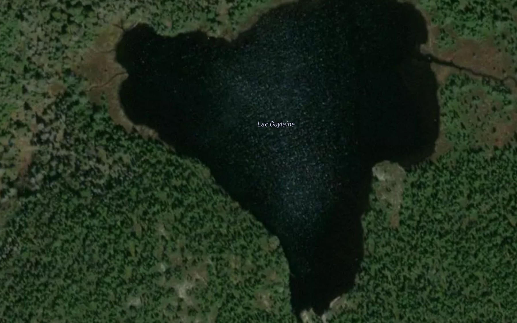 Satellite map of the Lac Guylaine