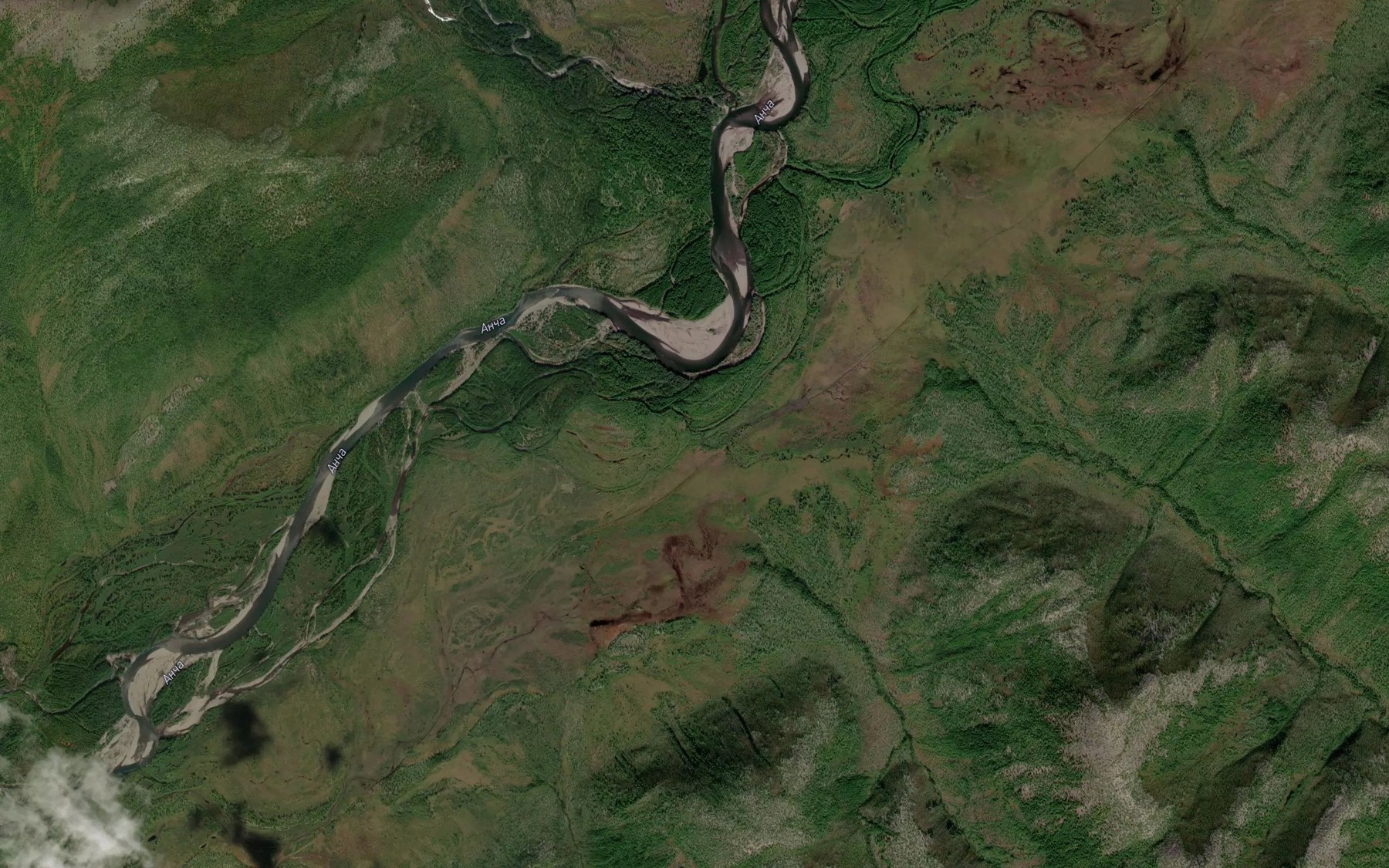 Satellite map of the Zor'ka