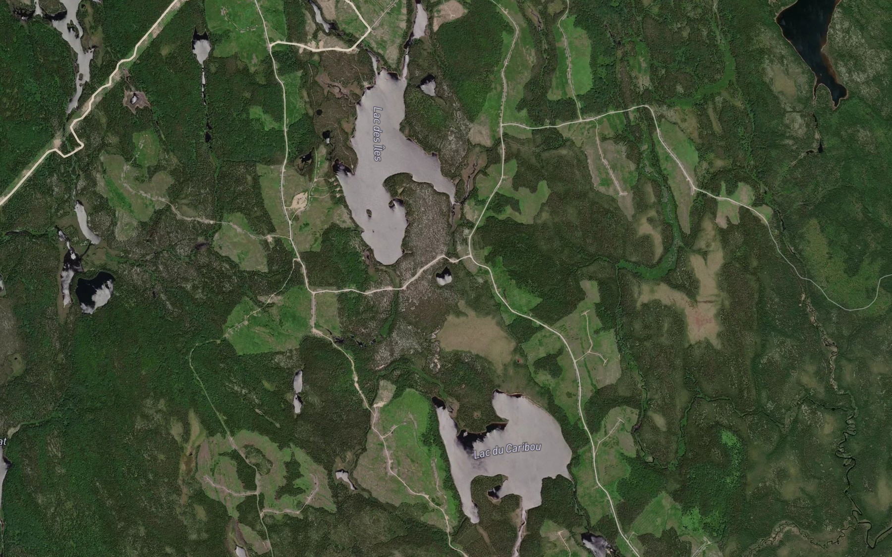 Satellite map of the Lac du Moineau
