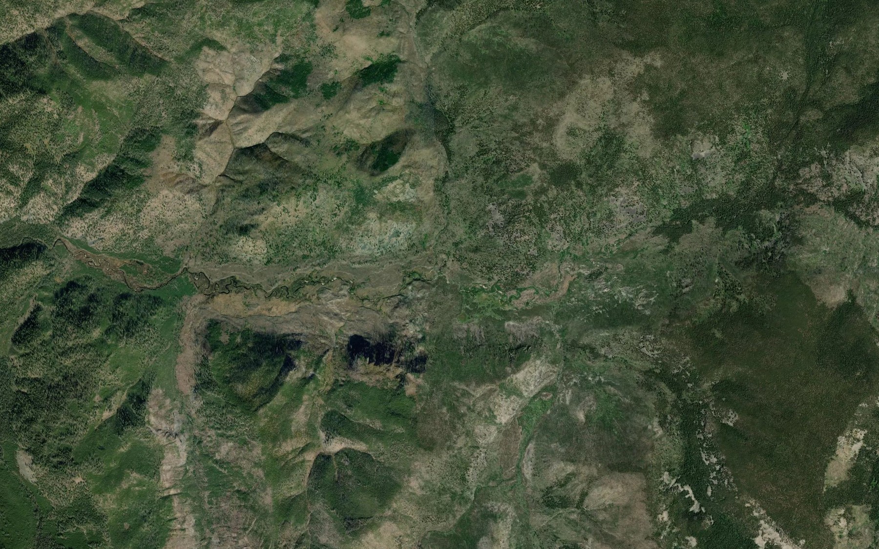 Satellite map of the Clifford Creek