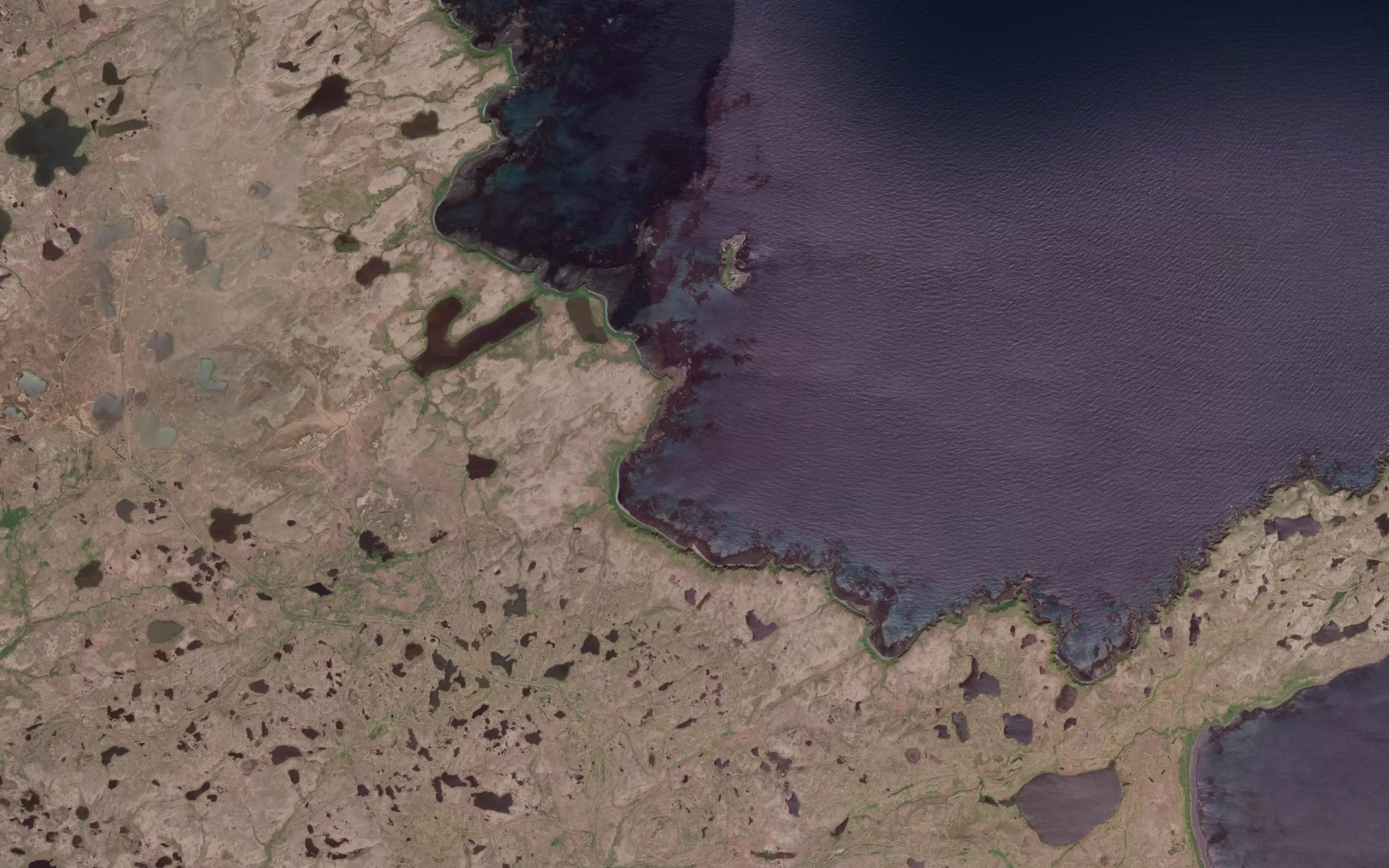 Satellite map of the Stone Beach Cove