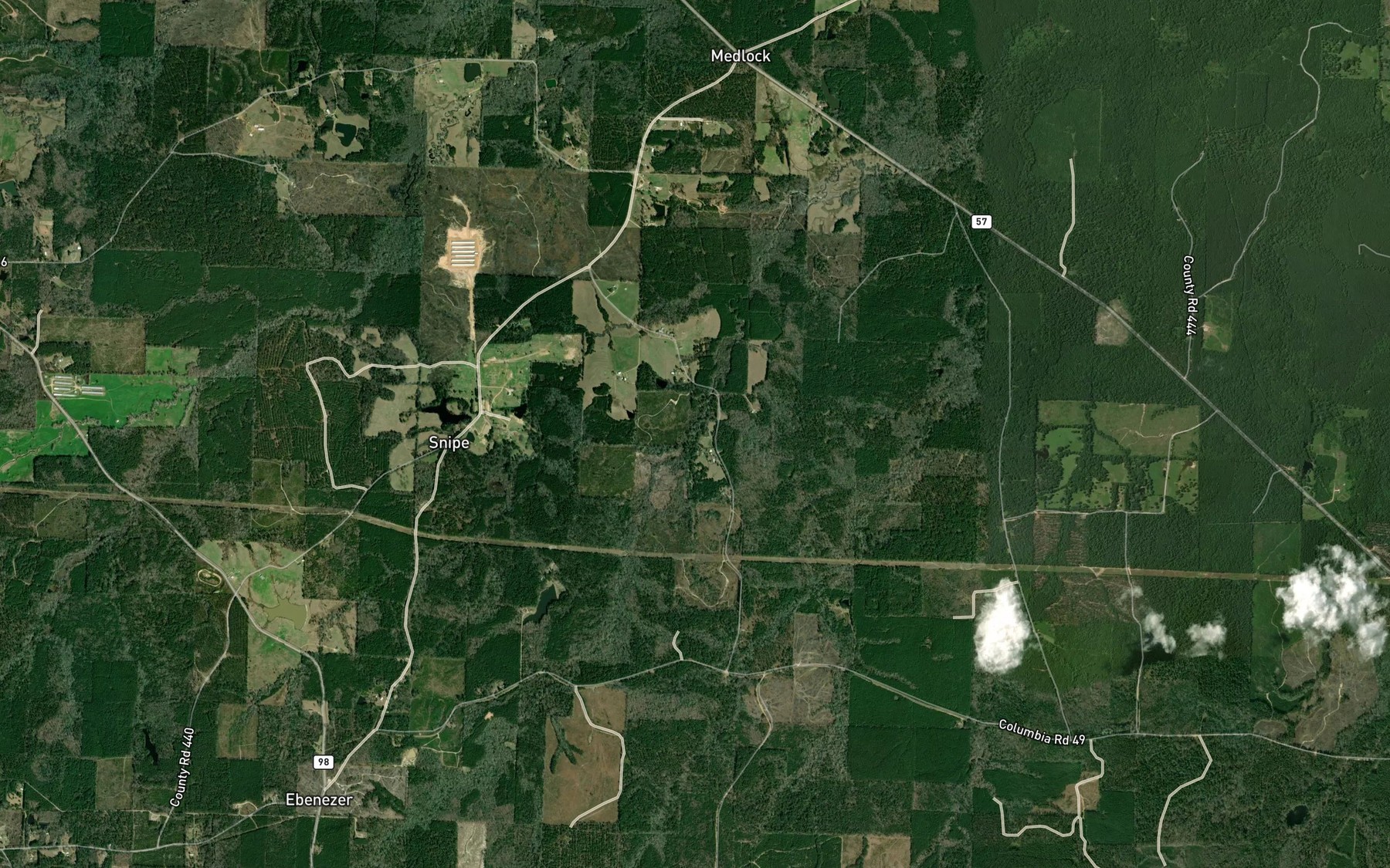 Satellite map of the Ballard Branch
