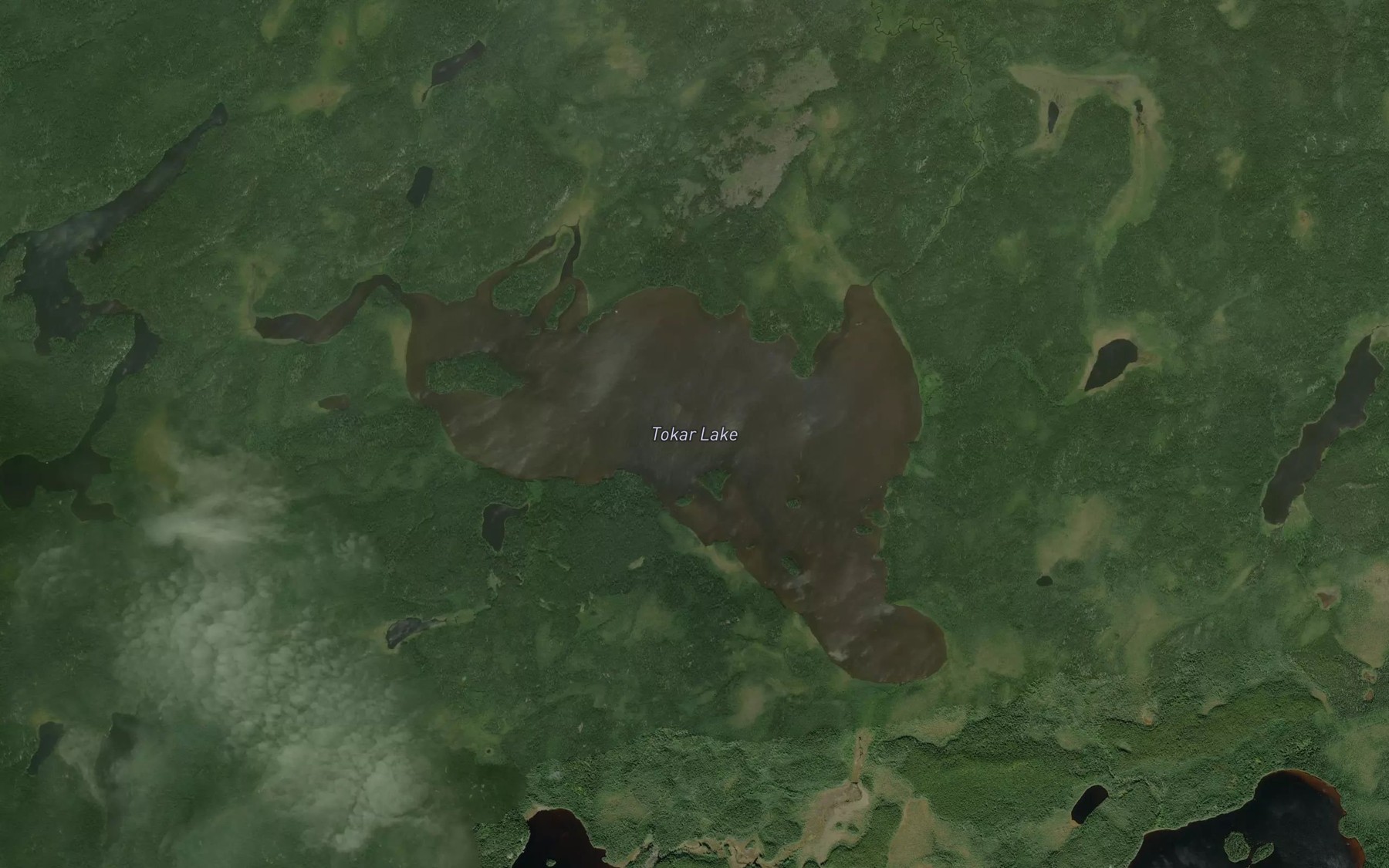 Satellite map of the Tokar Lake