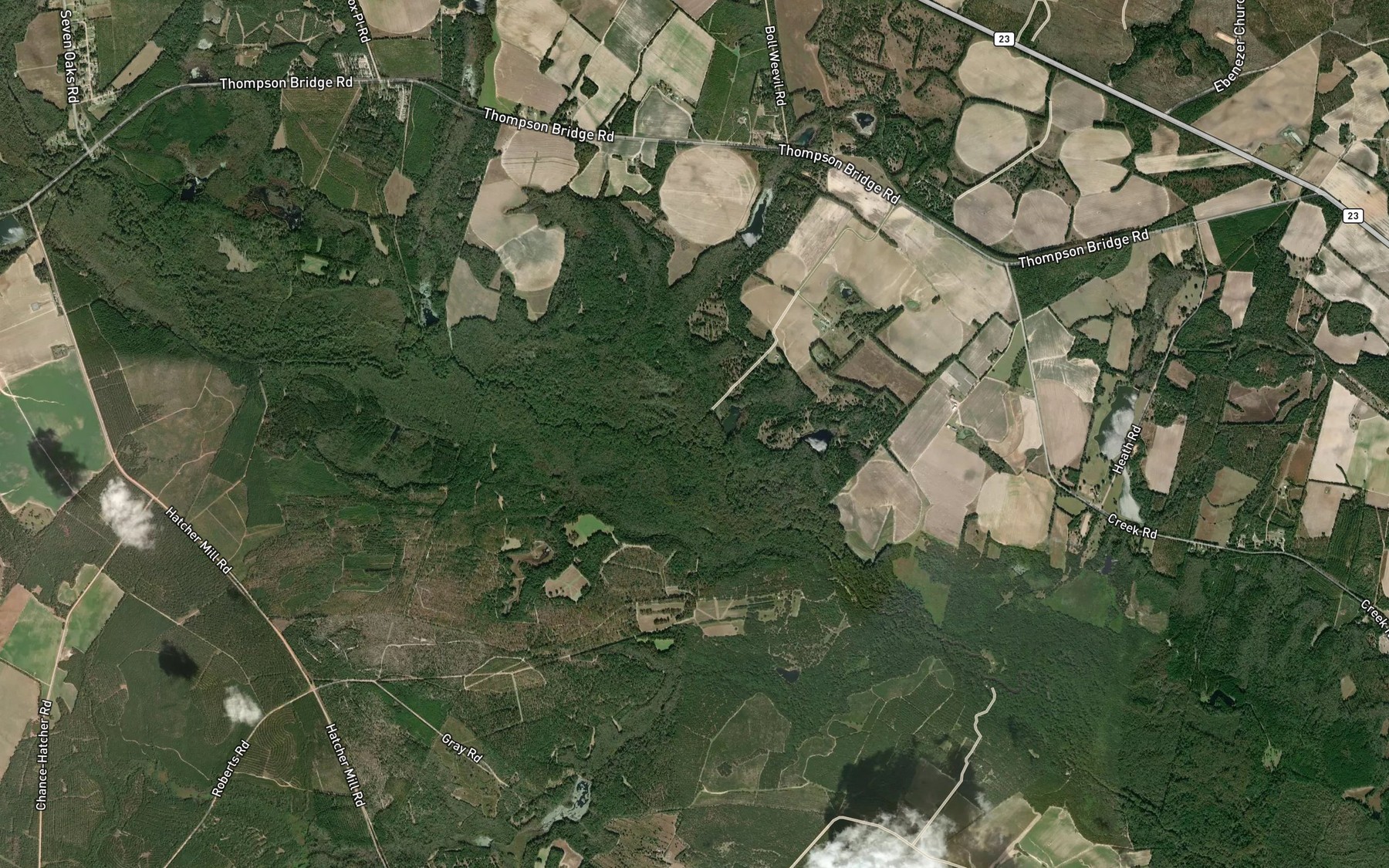 Satellite map of the Jobs Branch