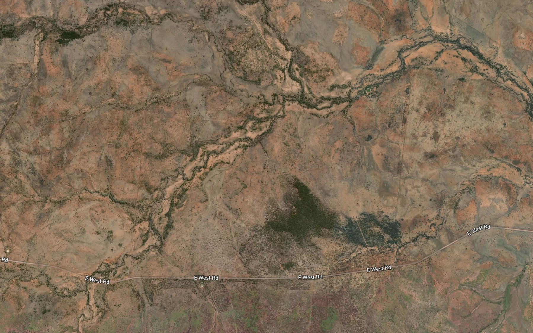 Satellite map of the North Branch Bayrik Creek