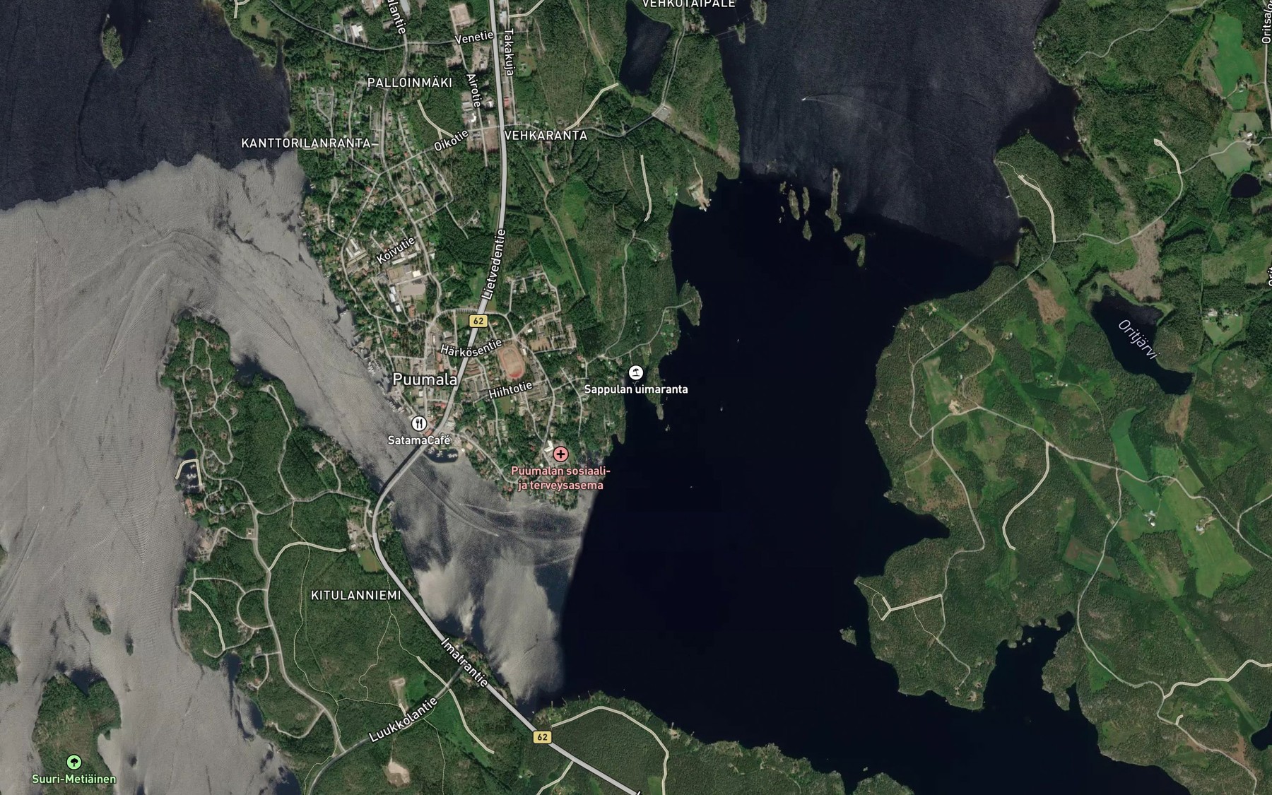 Satellite map of the Sappulanlahti