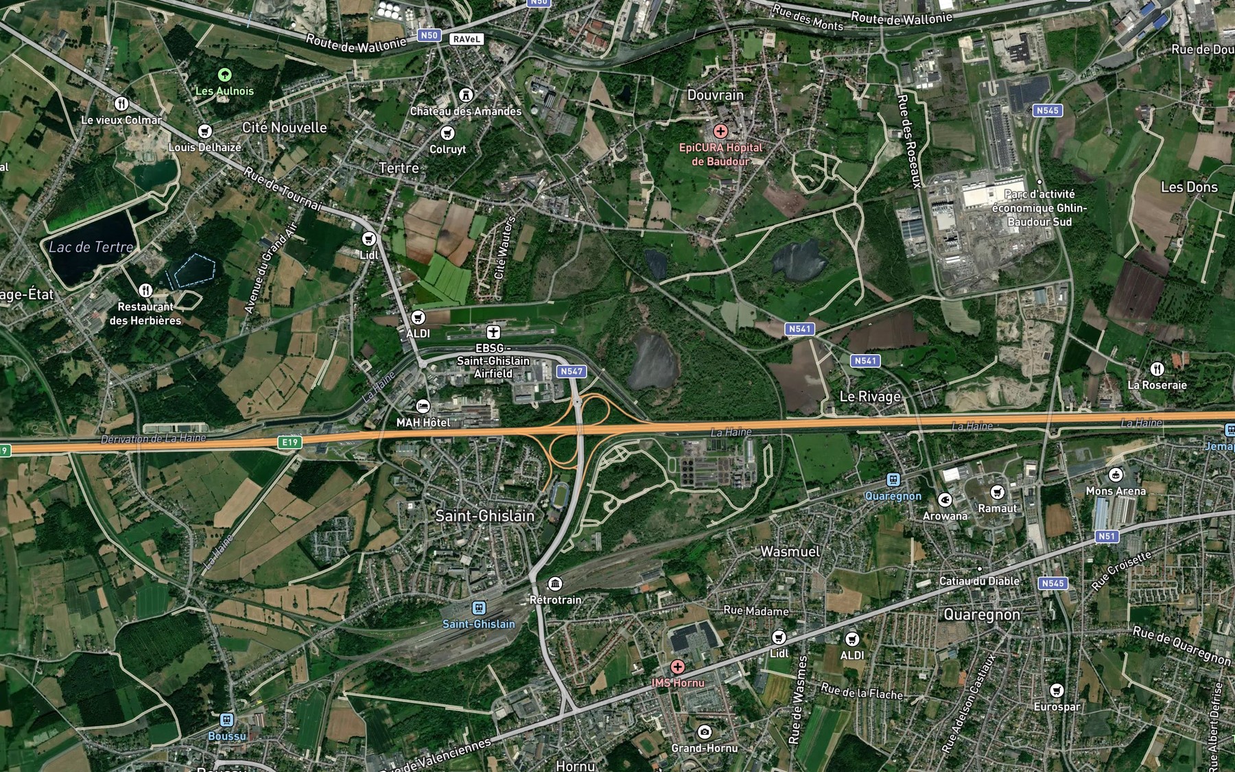 Satellite map of the Vieille Haine