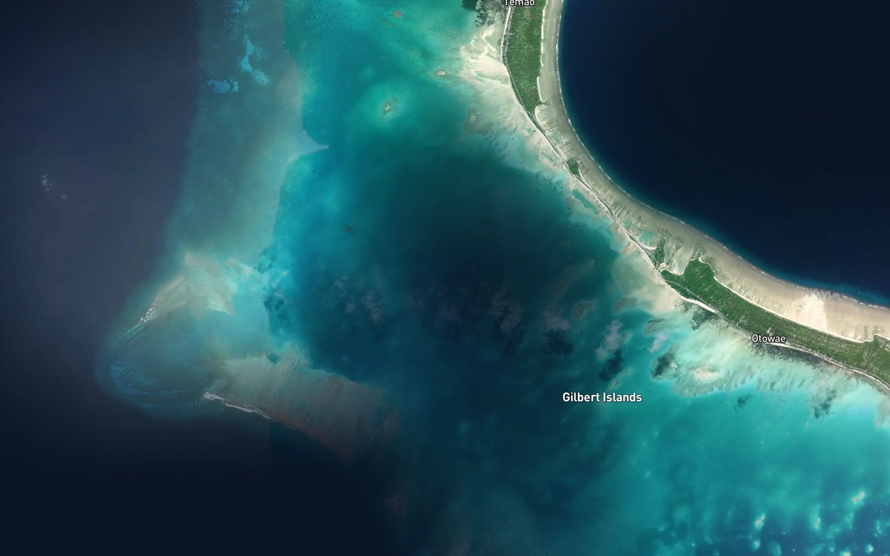 Satellite map of the Onotoa Lagoon