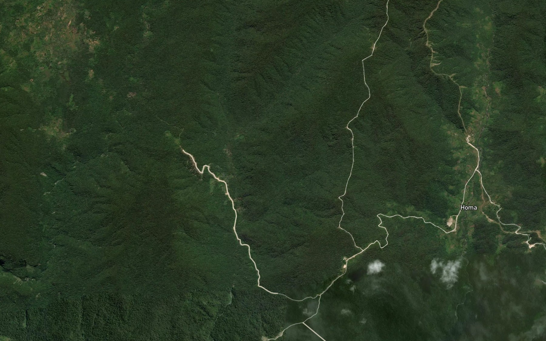 Satellite map of the Pororo Creek