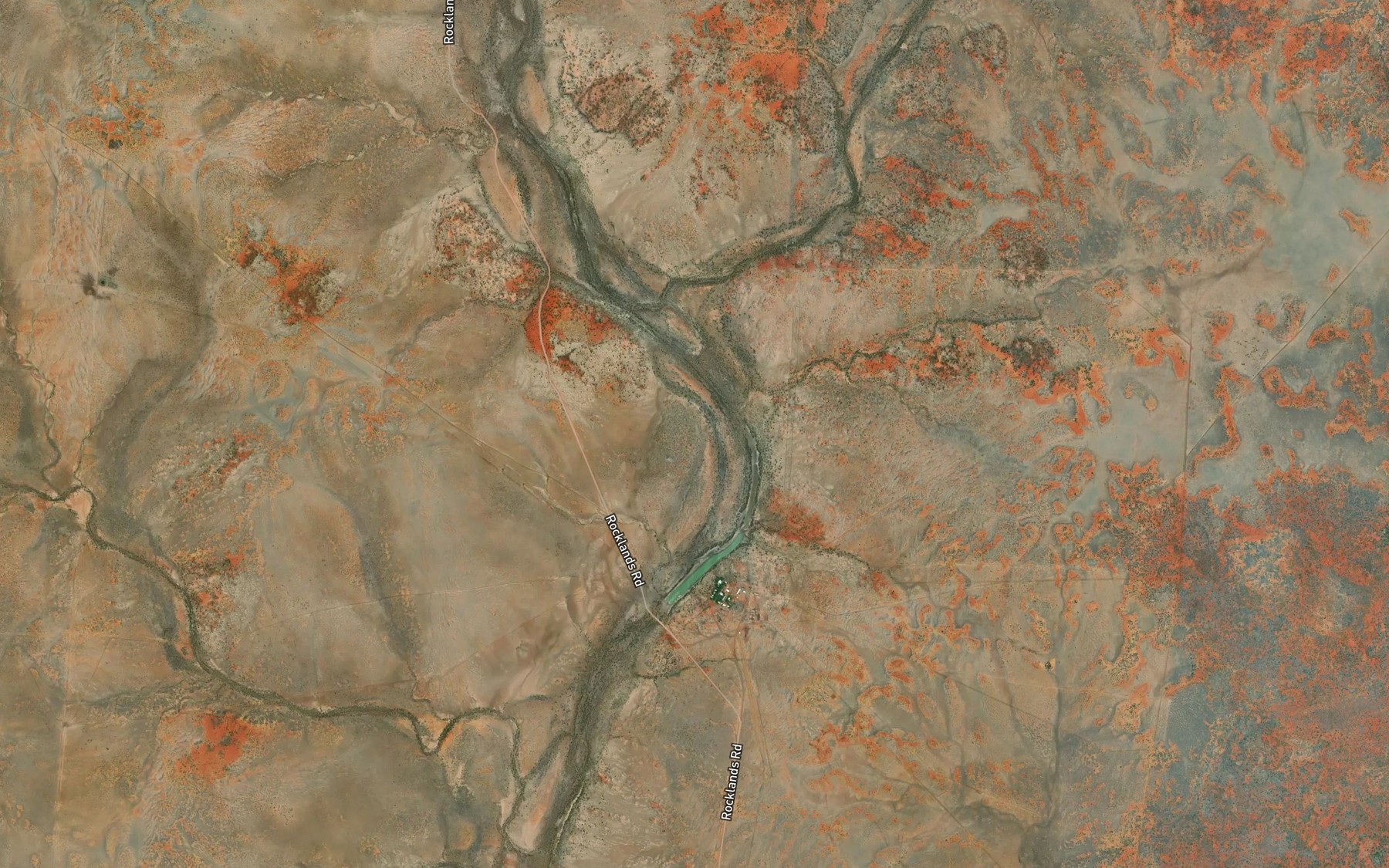 Satellite map of the Chester Creek