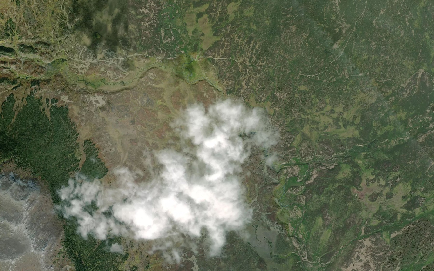 Satellite map of the Slate Creek