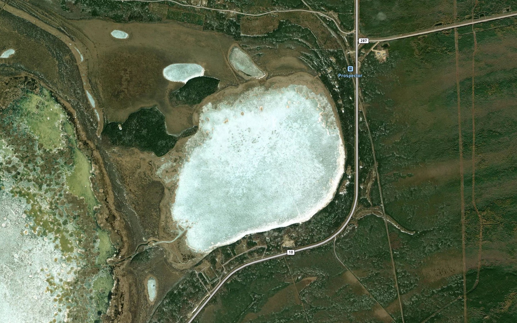 Satellite map of the Watchi Bay