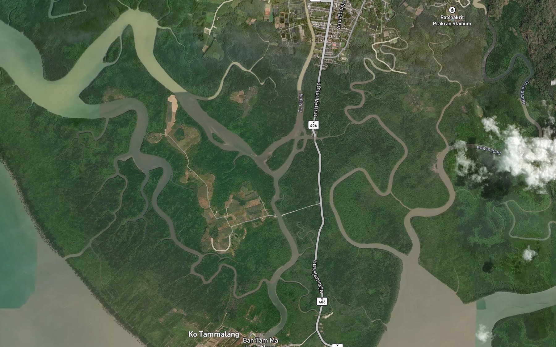 Satellite map of the Khlong Mam Bang