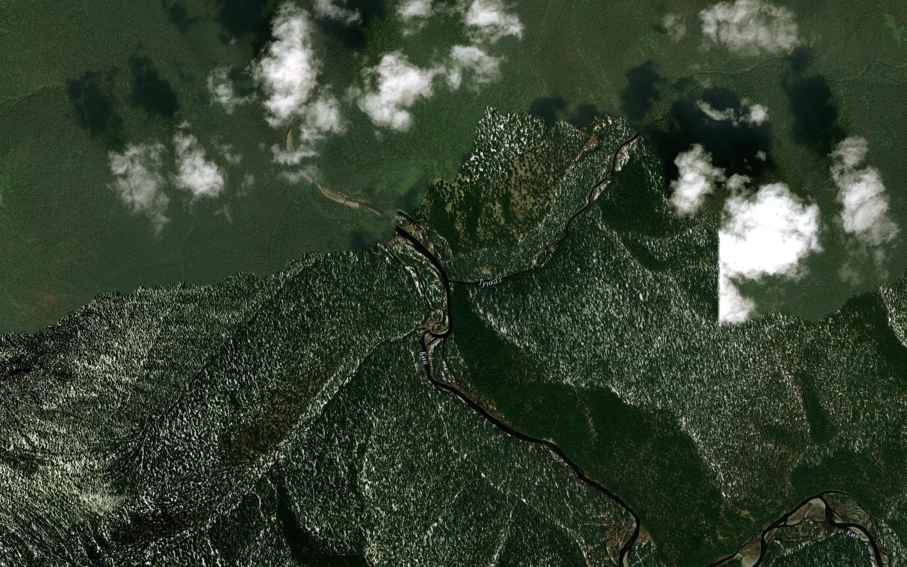 Satellite map of the Tunkas