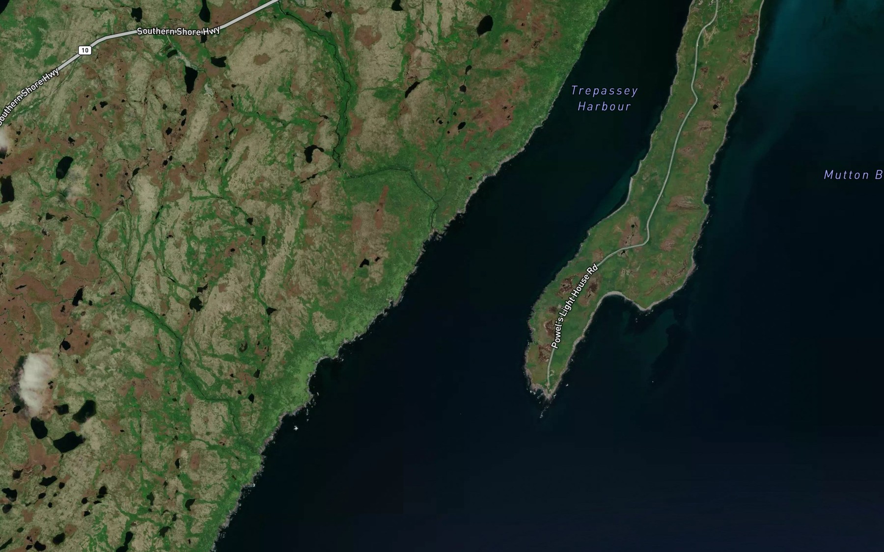 Satellite map of the Broom River