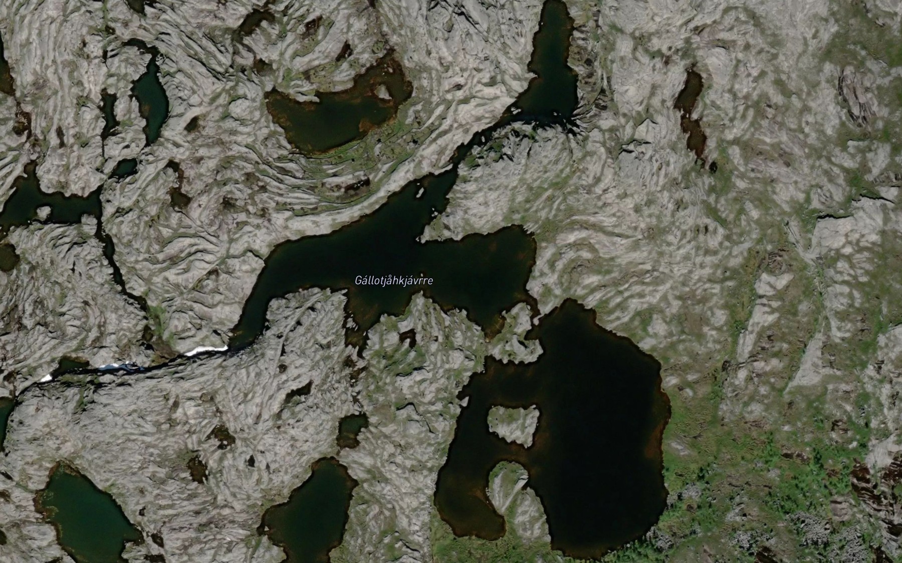 Satellite map of the Gallocohkajavri