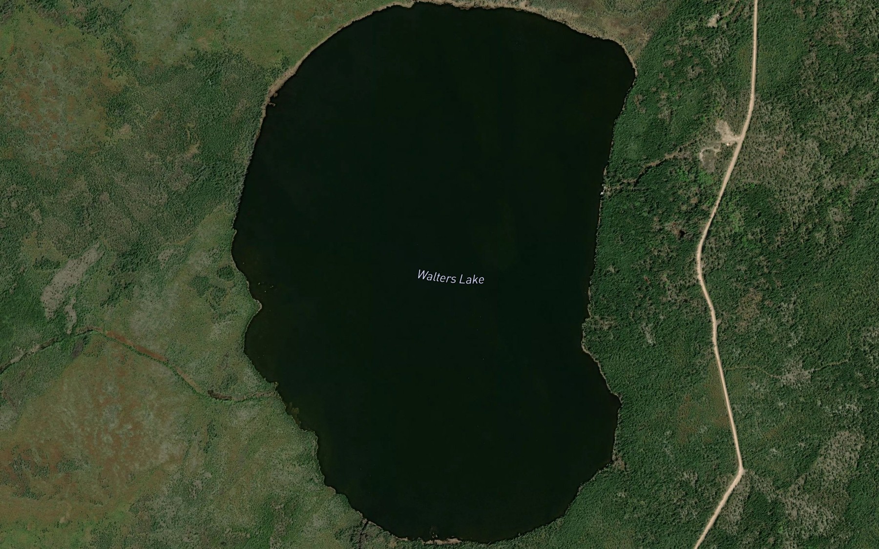 Satellite map of the Walters Lake