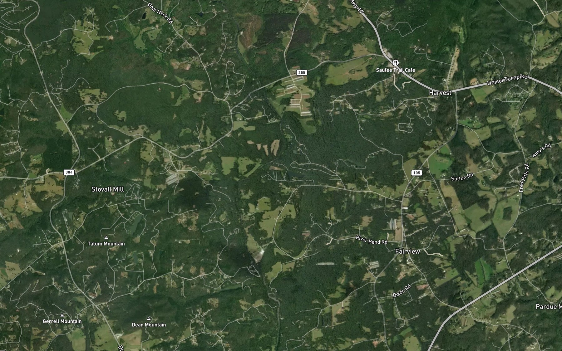 Satellite map of the Hidden Valley Lake