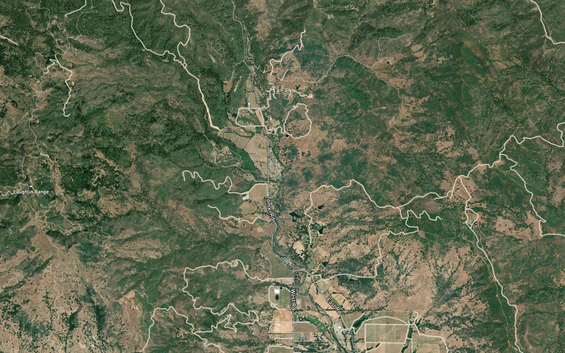 Satellite map of the Fisher Creek