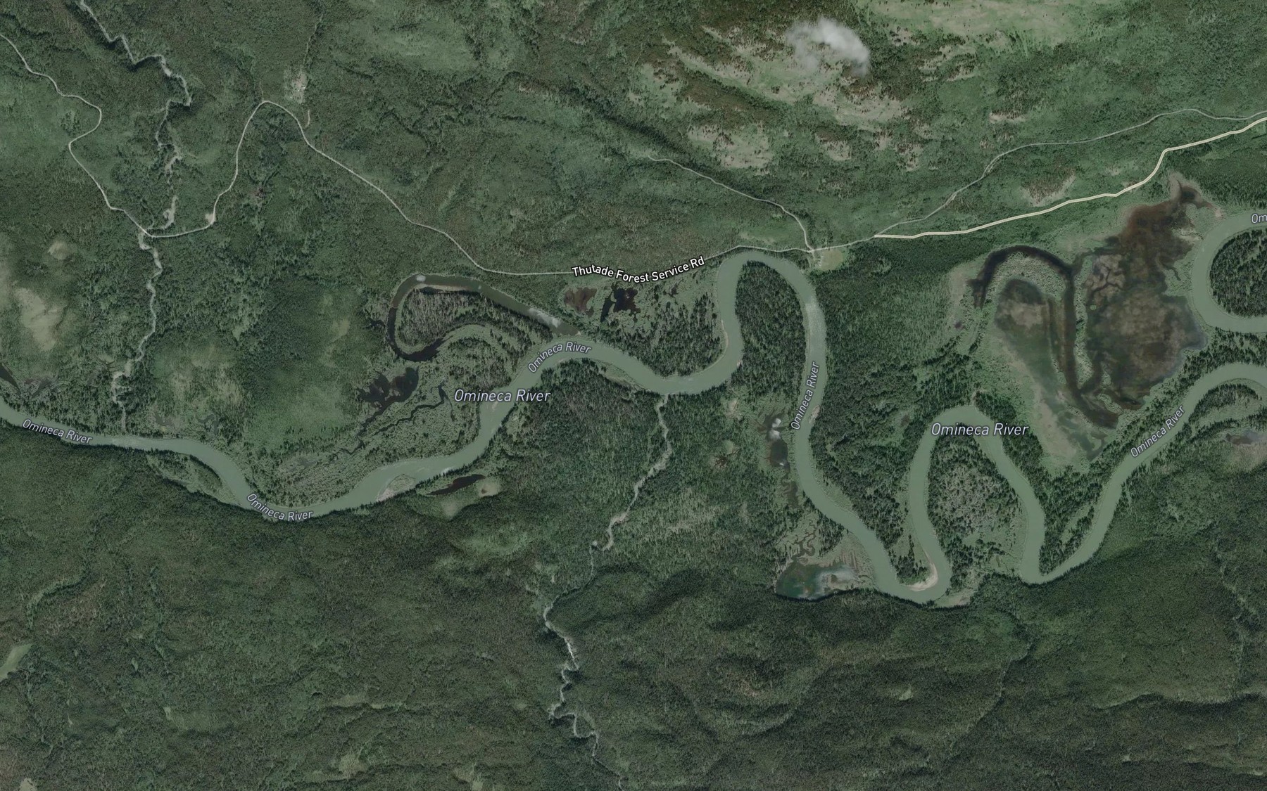 Satellite map of the Twenty Mile Creek