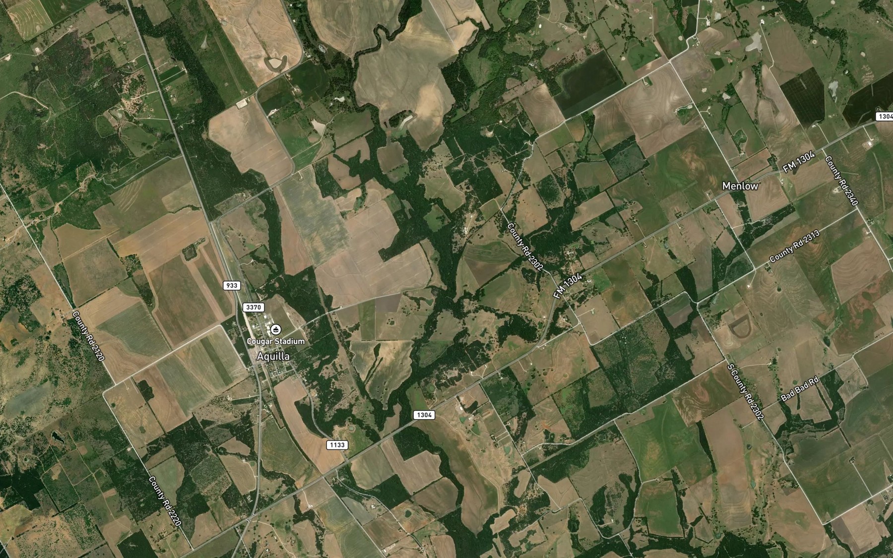 Satellite map of the Cobb Creek