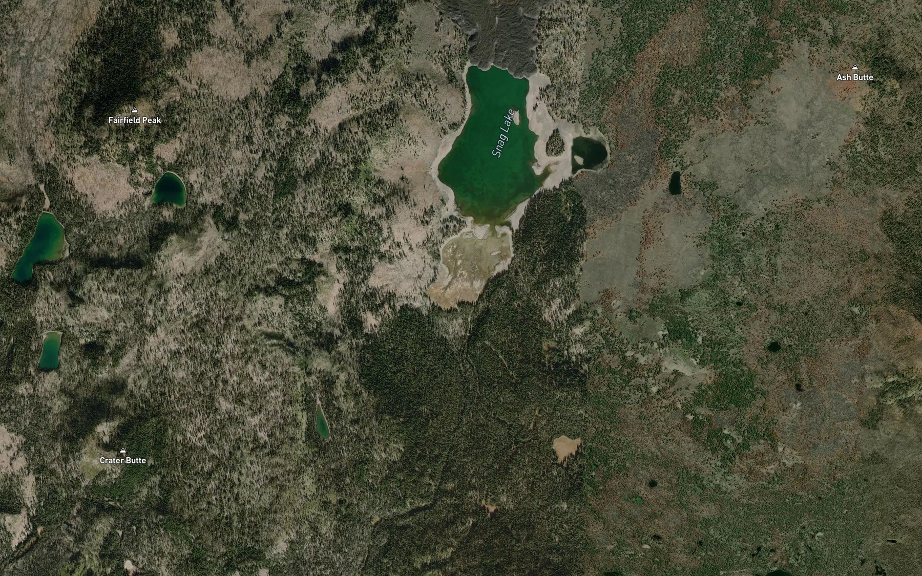 Satellite map of the Grassy Creek