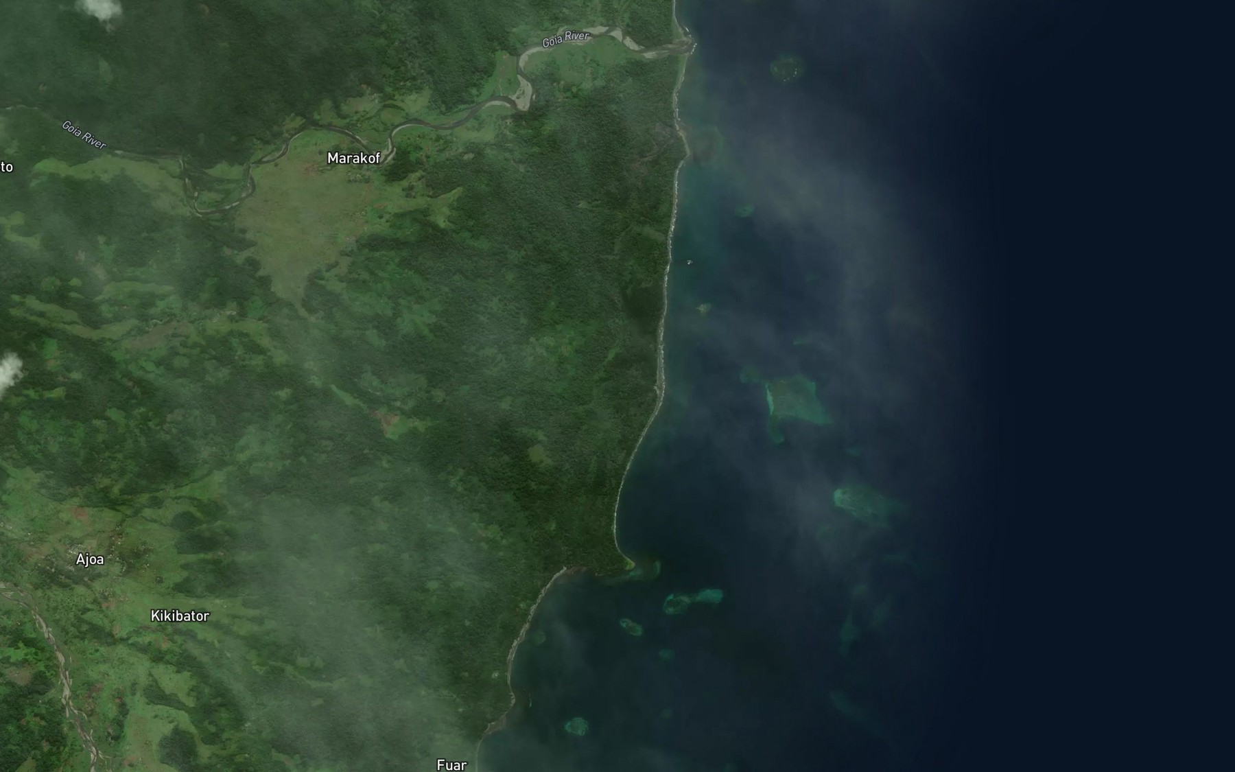 Satellite map of the Boyina Creek