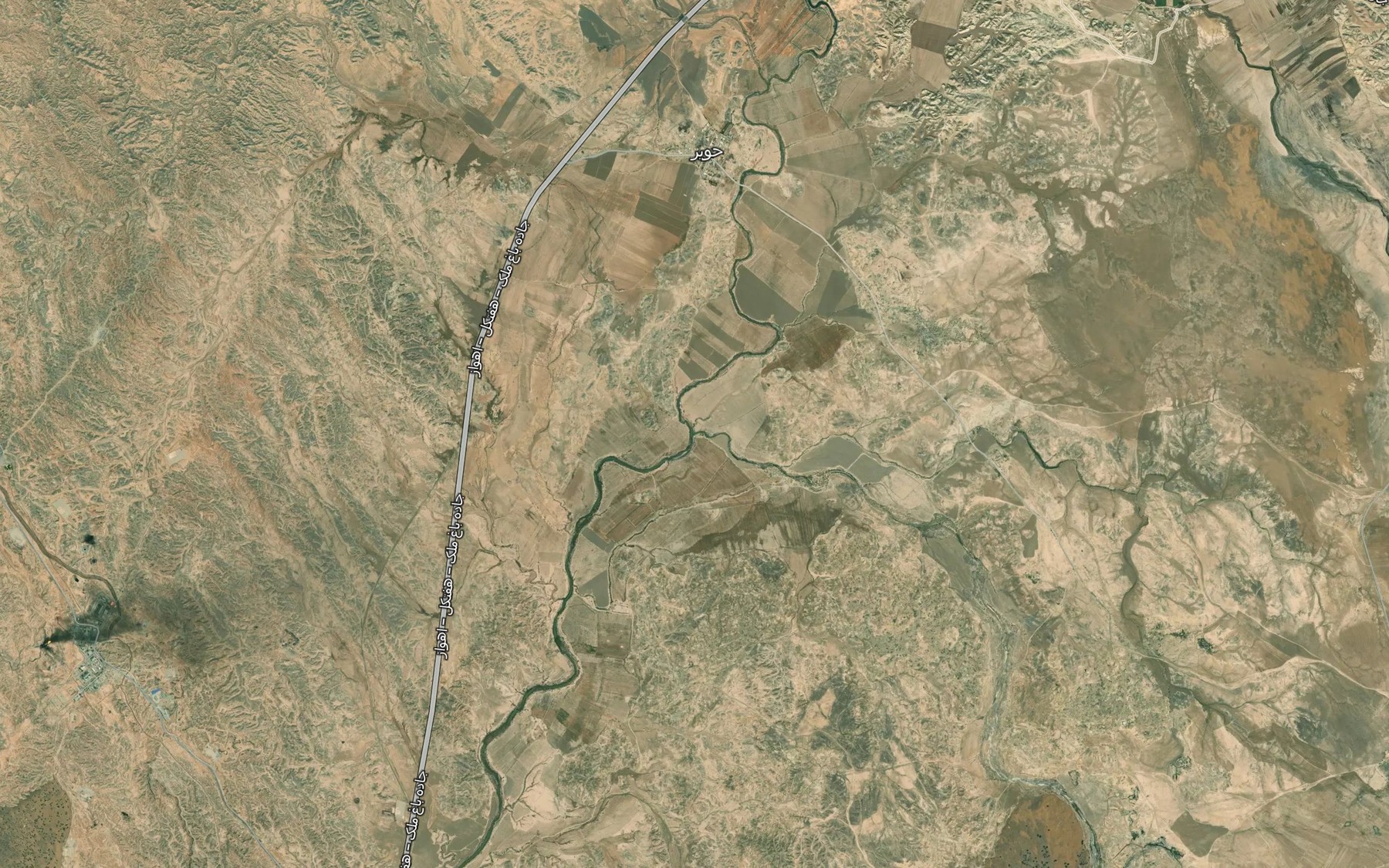 Satellite map of the Rudkhaneh-ye Shur